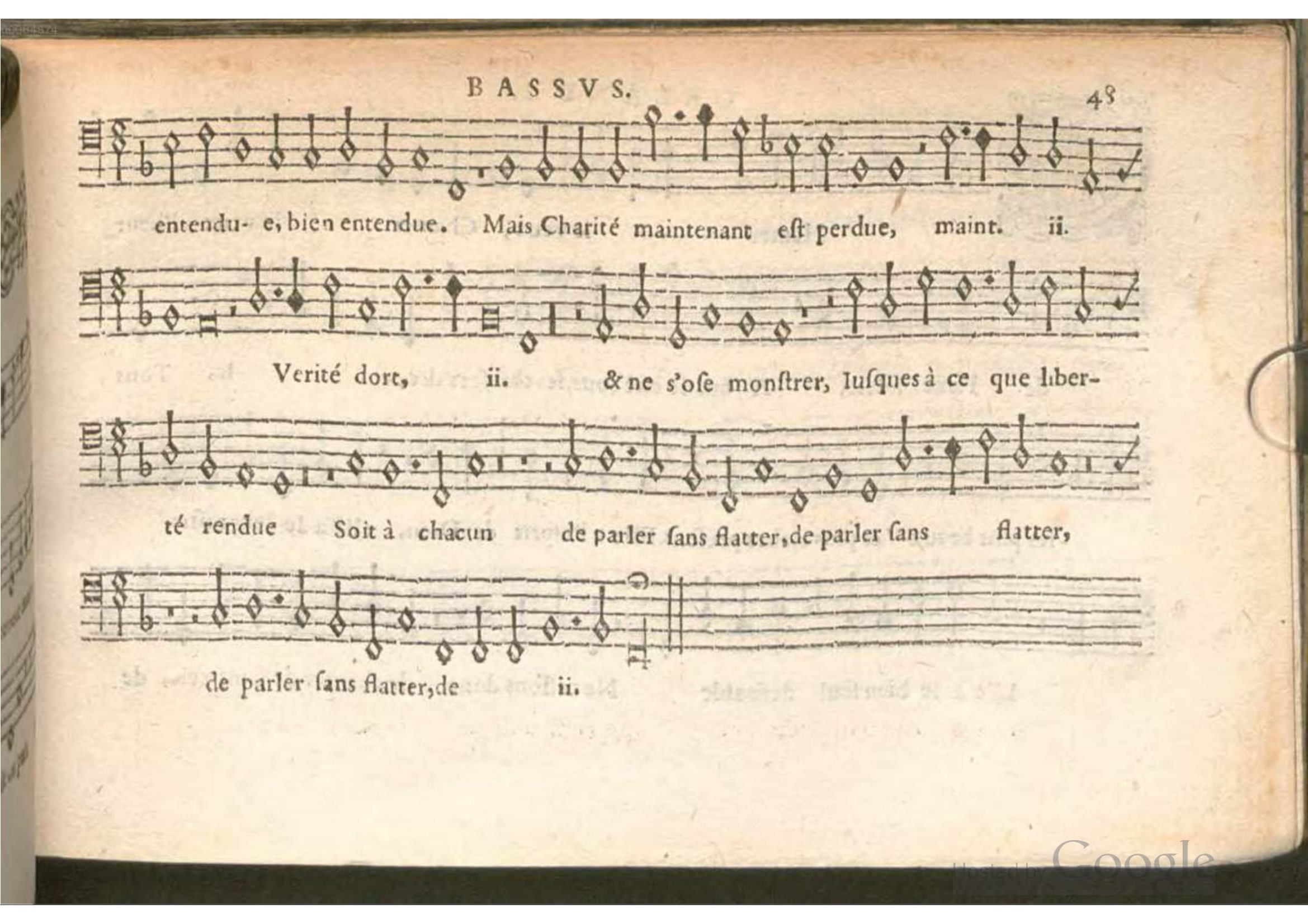 1576 - [Pierre de Saint-André] - Trésor de musique d’Orlande de Lassus Bassus - BSB Munich