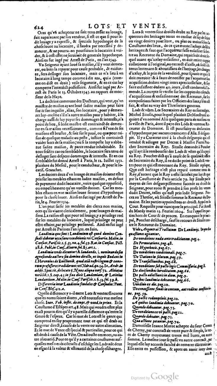1629 - Veuve Nicolas Buon - Trésor du droit français (21754 T. 2) - BM Lyon