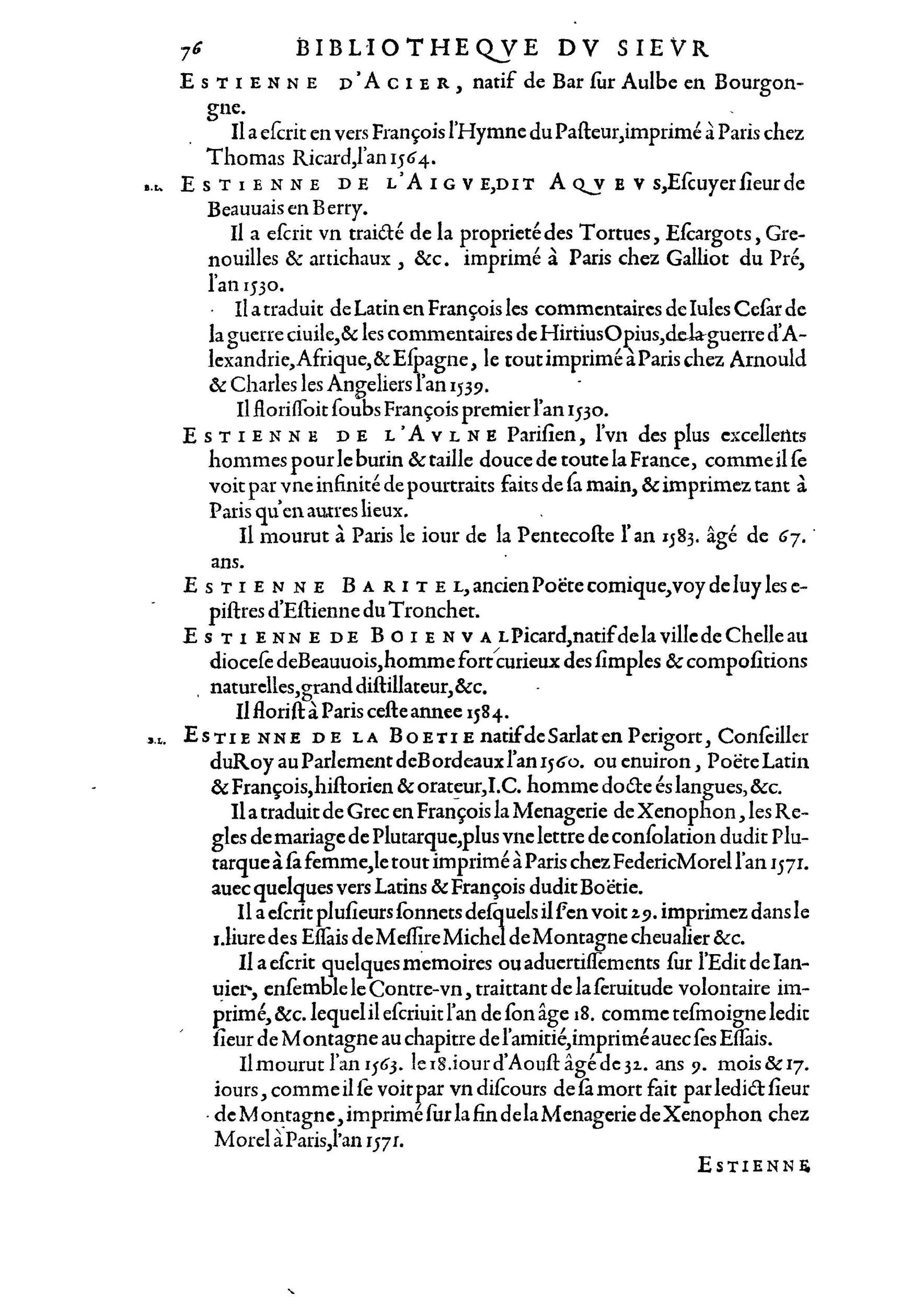 1584 - Abel L&#039;Angelier - Bibliothèques françaises - BnF