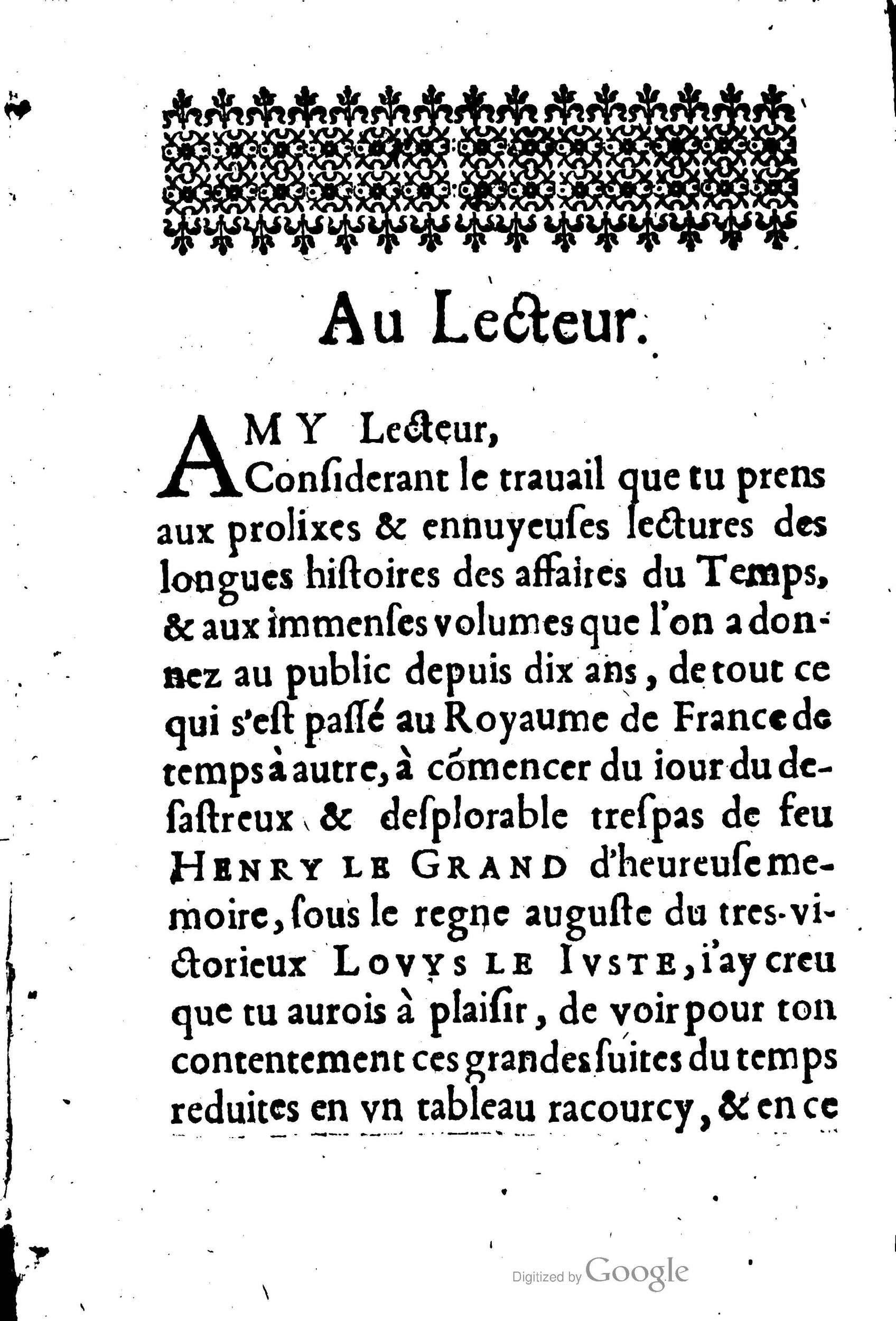1623 - Joseph Bouillerot - Trésor de l’histoire générale de notre temps - BM Lyon