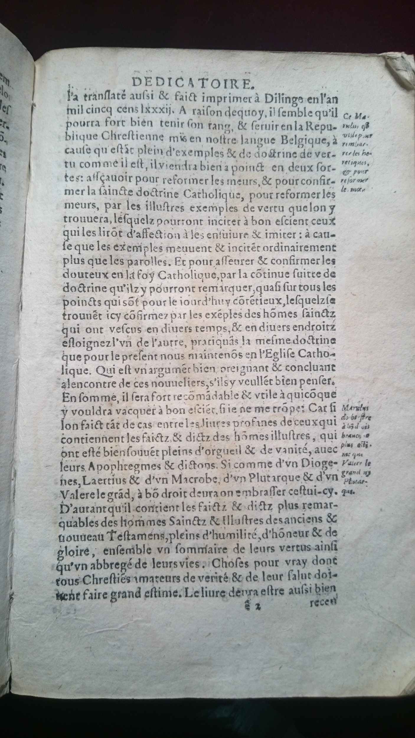 1596 - Jean Bogart - Trésor des faits et dits mémorables des hommes saints et illustres - BM Amiens