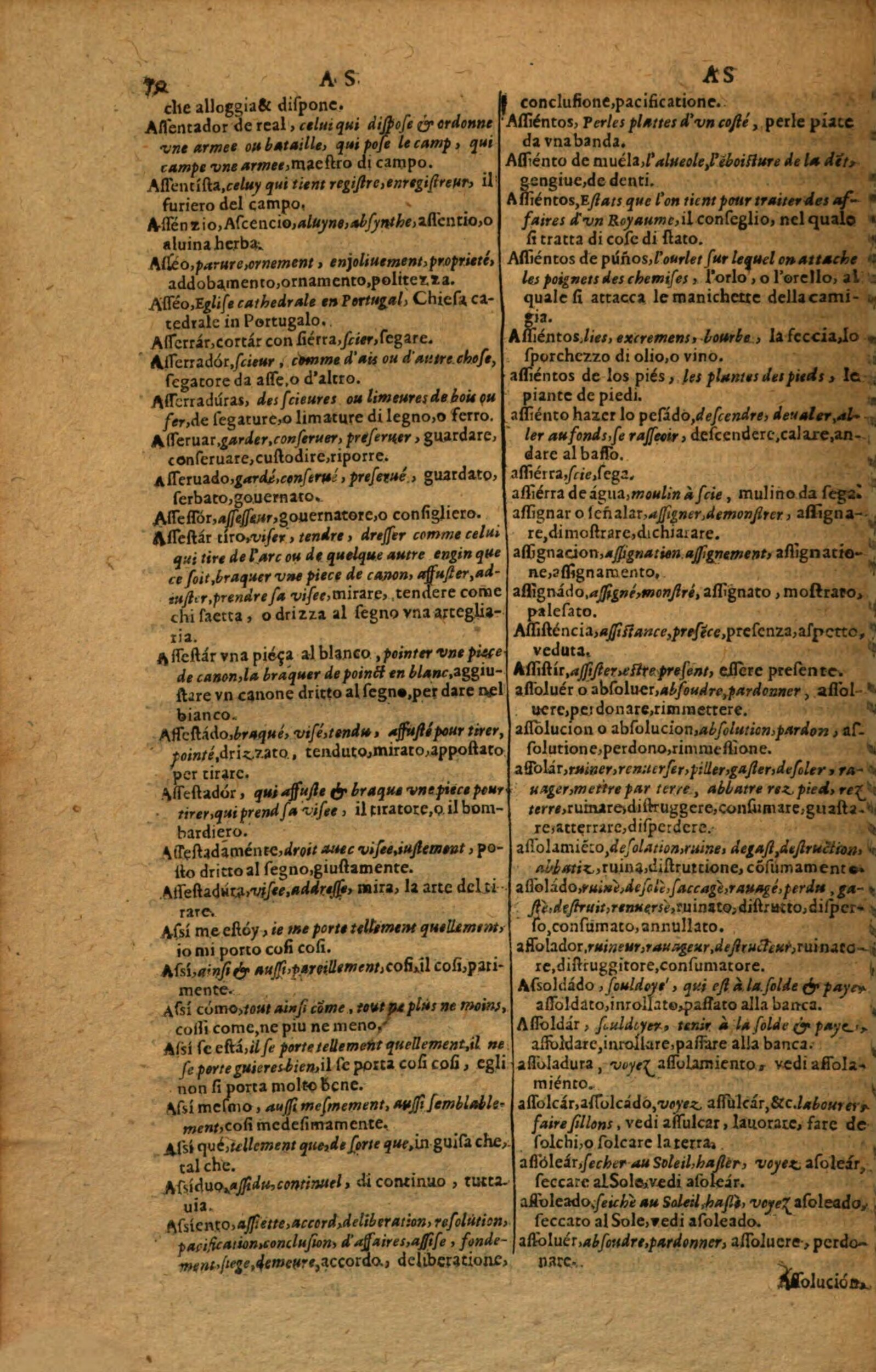 1617 - Samuel Crespin - Trésor des trois langues espagnole, française et italienne (Première partie) - Regensburg