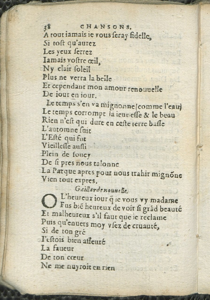 1575 - Pierre Brenouzet - Trésor de tous les recueils de chansons, tant amoureuses, rustiques, que musicales - Det KLG Copenhague