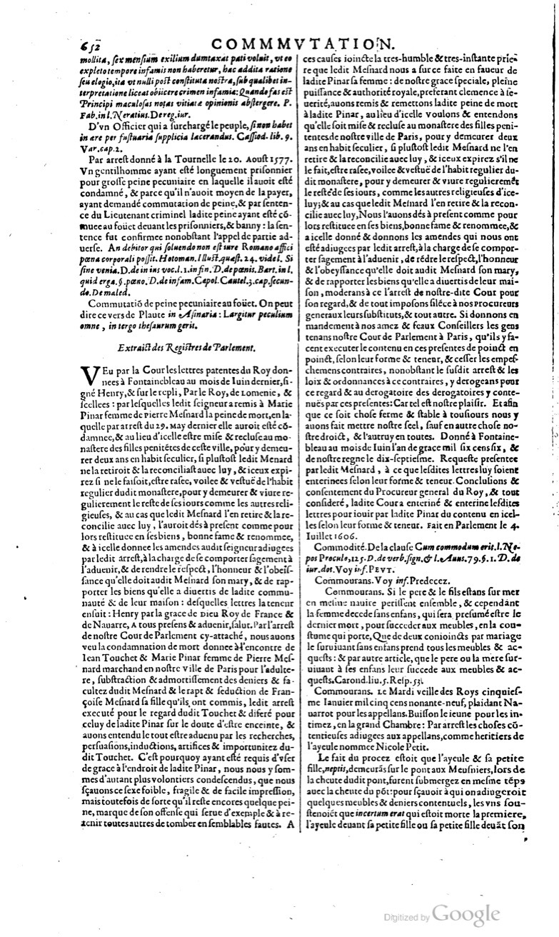 1629 - Veuve Nicolas Buon - Trésor du droit français (29620 T. 1) - BM Lyon
