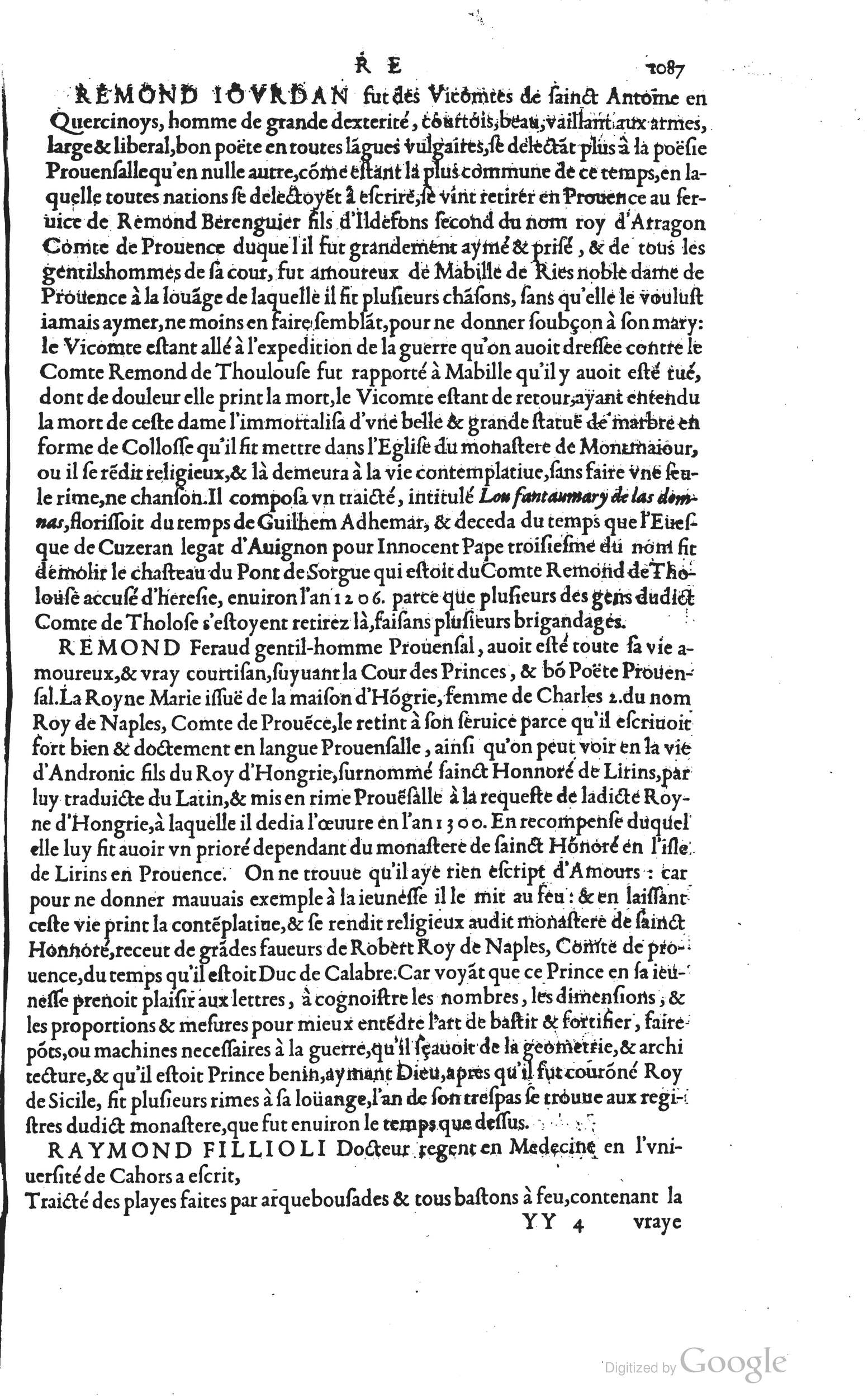 1585 - Barthélemy Honorat - Bibliothèques françaises - BSB Munich