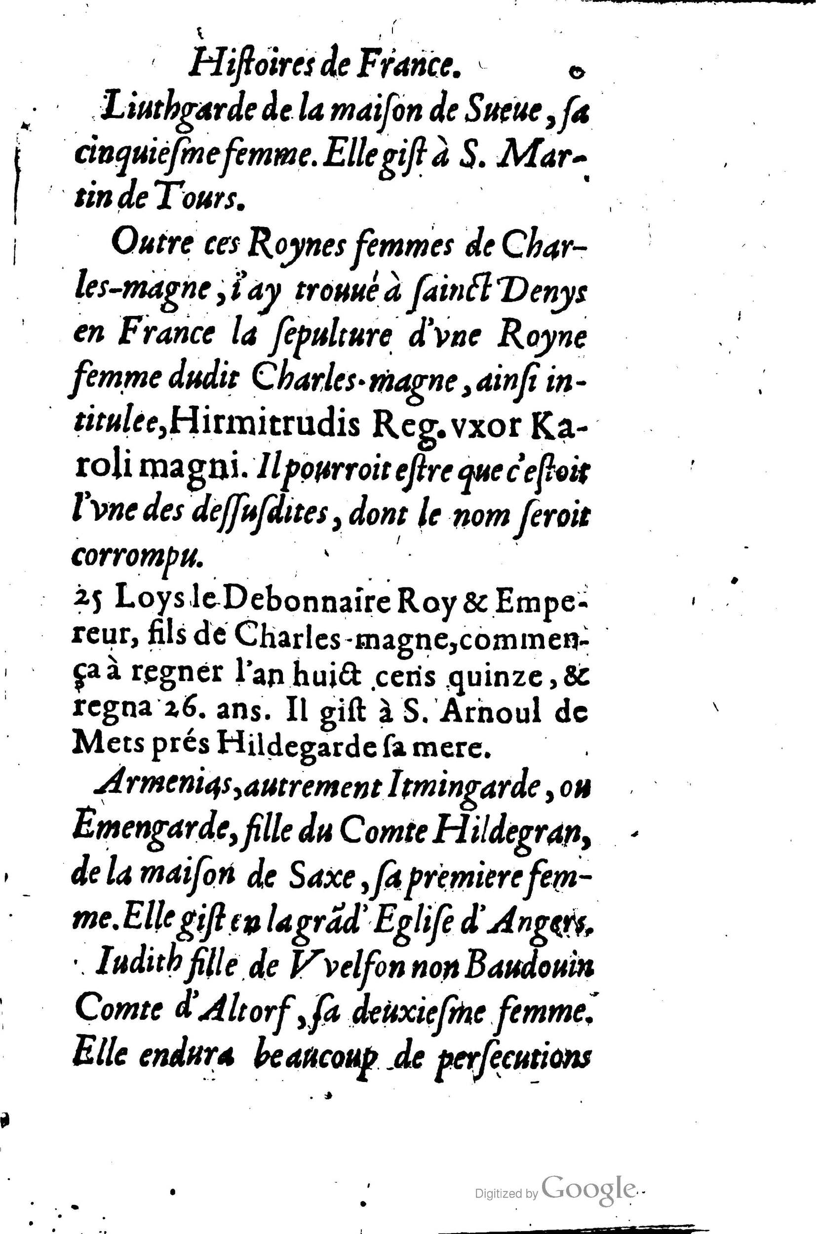 1619 - Jean Corrozet - Trésor des histoires de France - BSB Munich