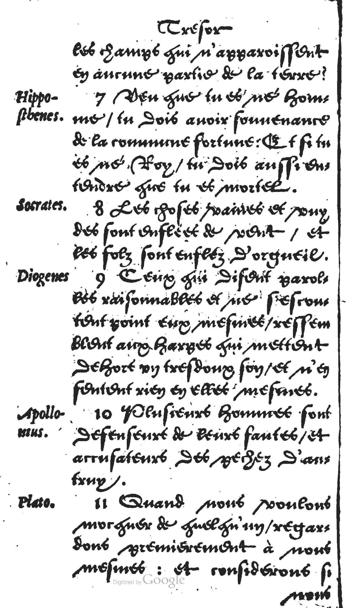 1560 - Jean Bellère - Trésor de vertu - Det Kongelige Bibliotek 1560 - Jean Bellère - Trésor de vertu - Det Kongelige Bibliotek