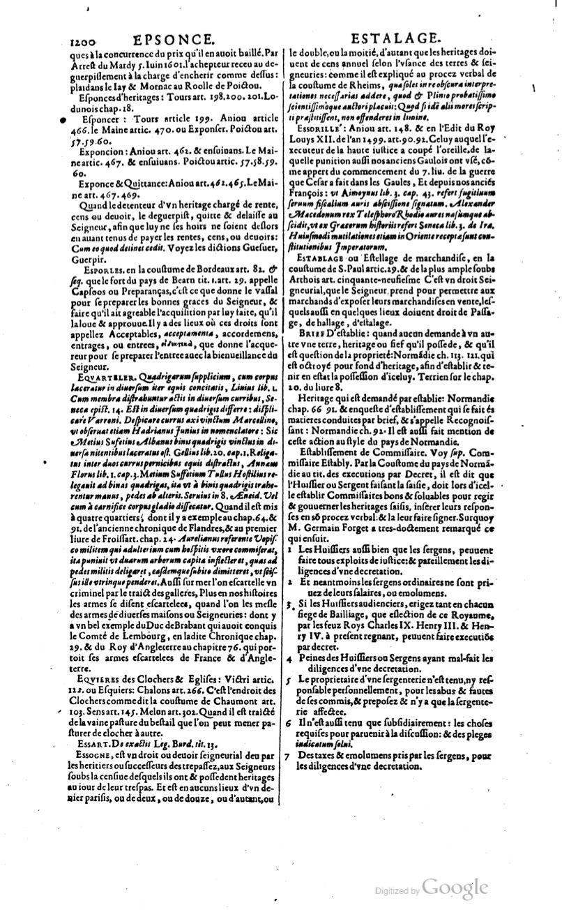 1629 - Veuve Nicolas Buon - Trésor du droit français (29620 T. 1) - BM Lyon