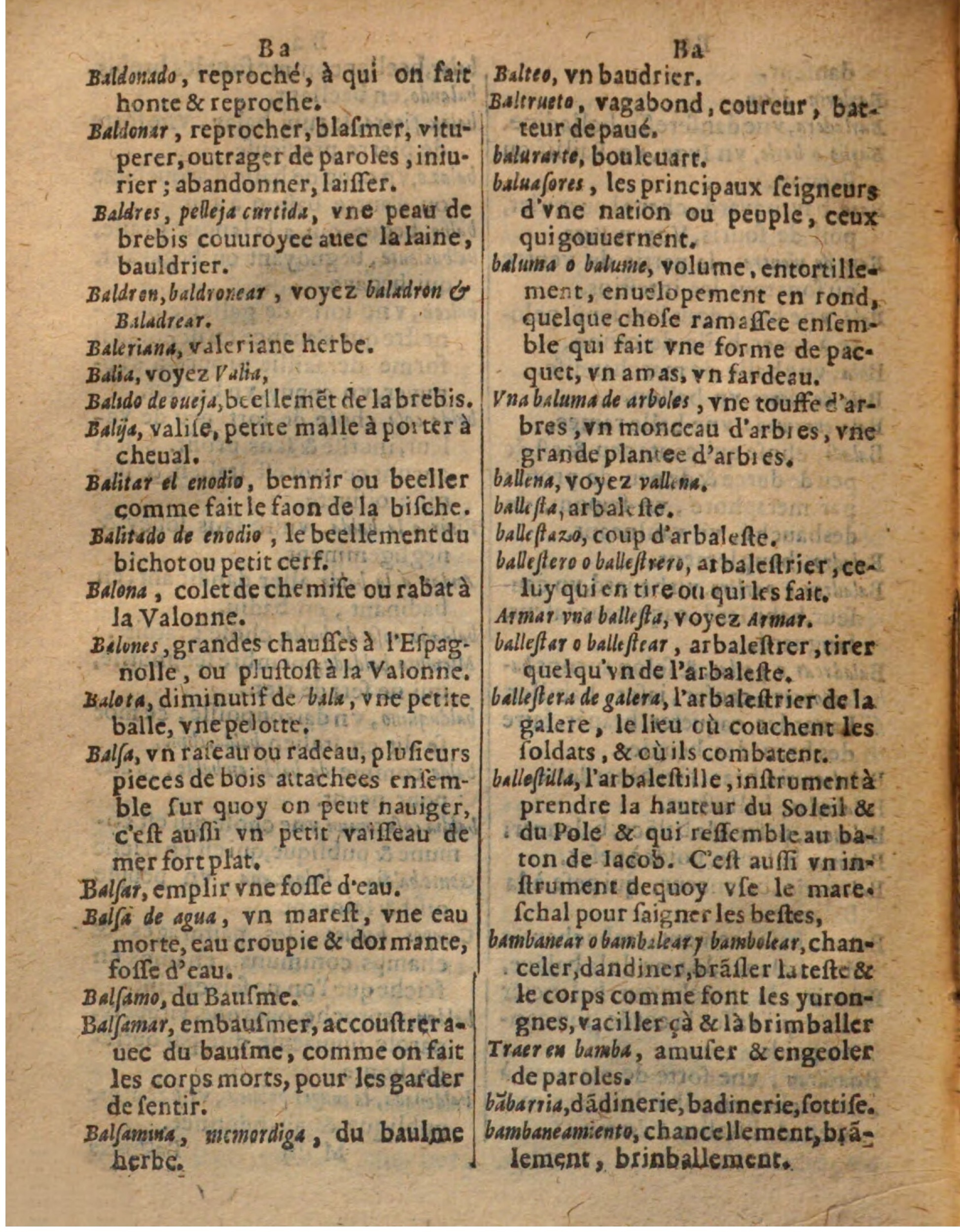 1625 - Hubert Antoine - Trésor des deux langues espagnole et française - Augsbourg