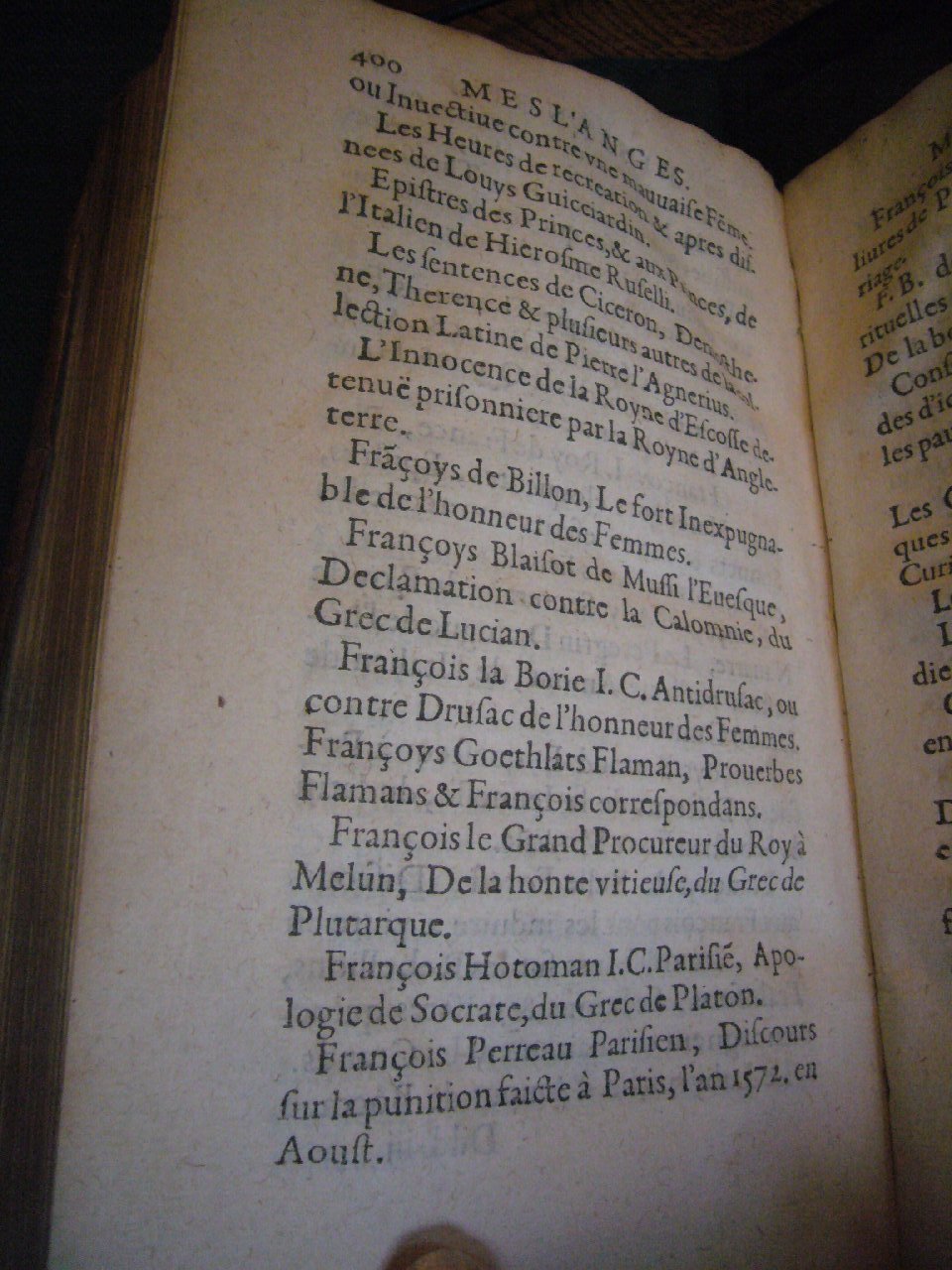 1602 - François Jacquin - Trésor des bons esprits français - BnF Arsenal