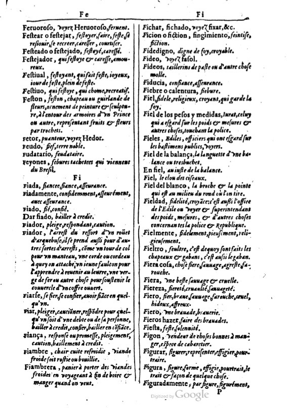 1616 - Veuve Marc Orry - Trésor des deux langues espagnole et française (Première et Seconde parties) - BM Lyon