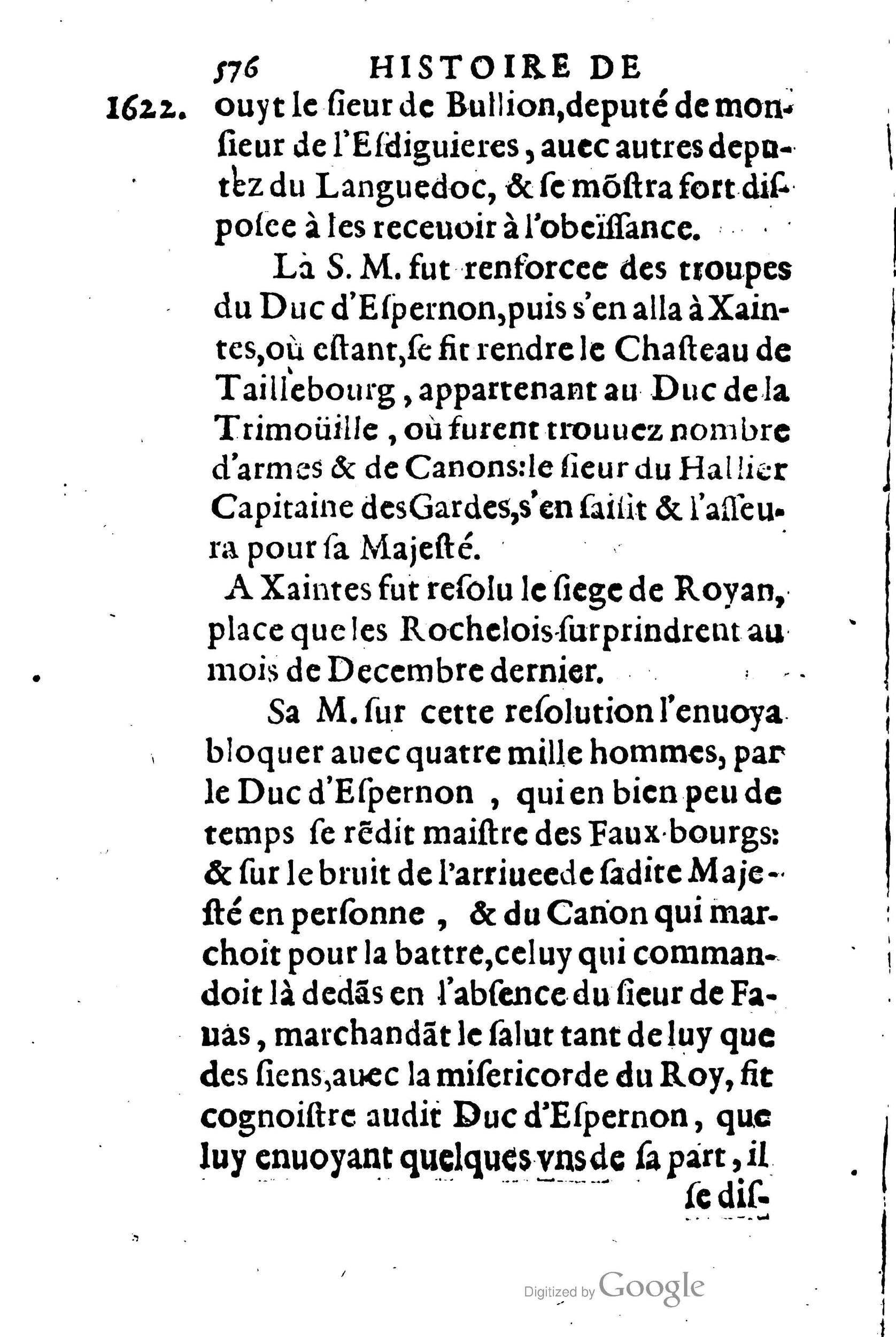 1623 - Joseph Bouillerot - Trésor de l’histoire générale de notre temps - BM Lyon