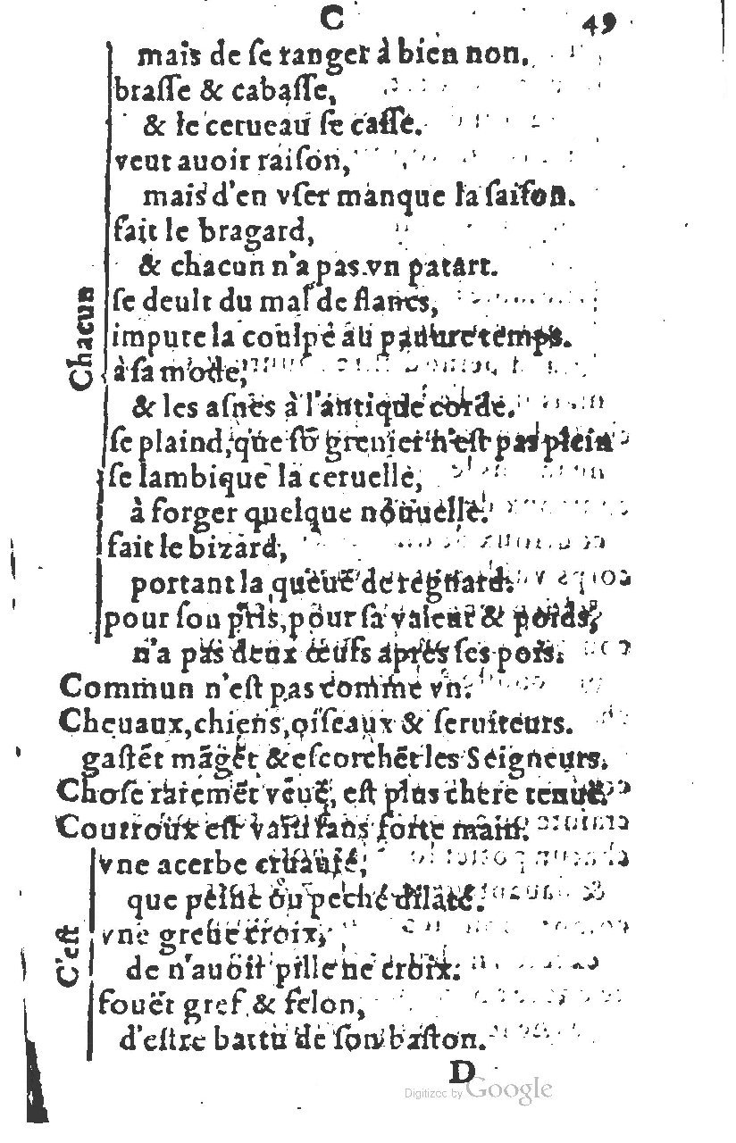 1581 - Nicolas Bonfons  - Trésor des sentences dorées - Princeton