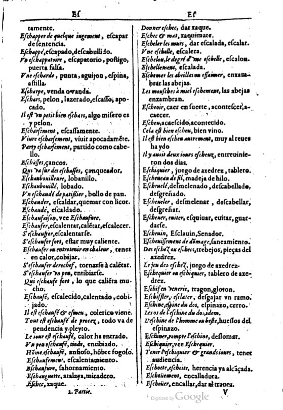 1616 - Veuve Marc Orry - Trésor des deux langues espagnole et française (Première et Seconde parties) - BM Lyon