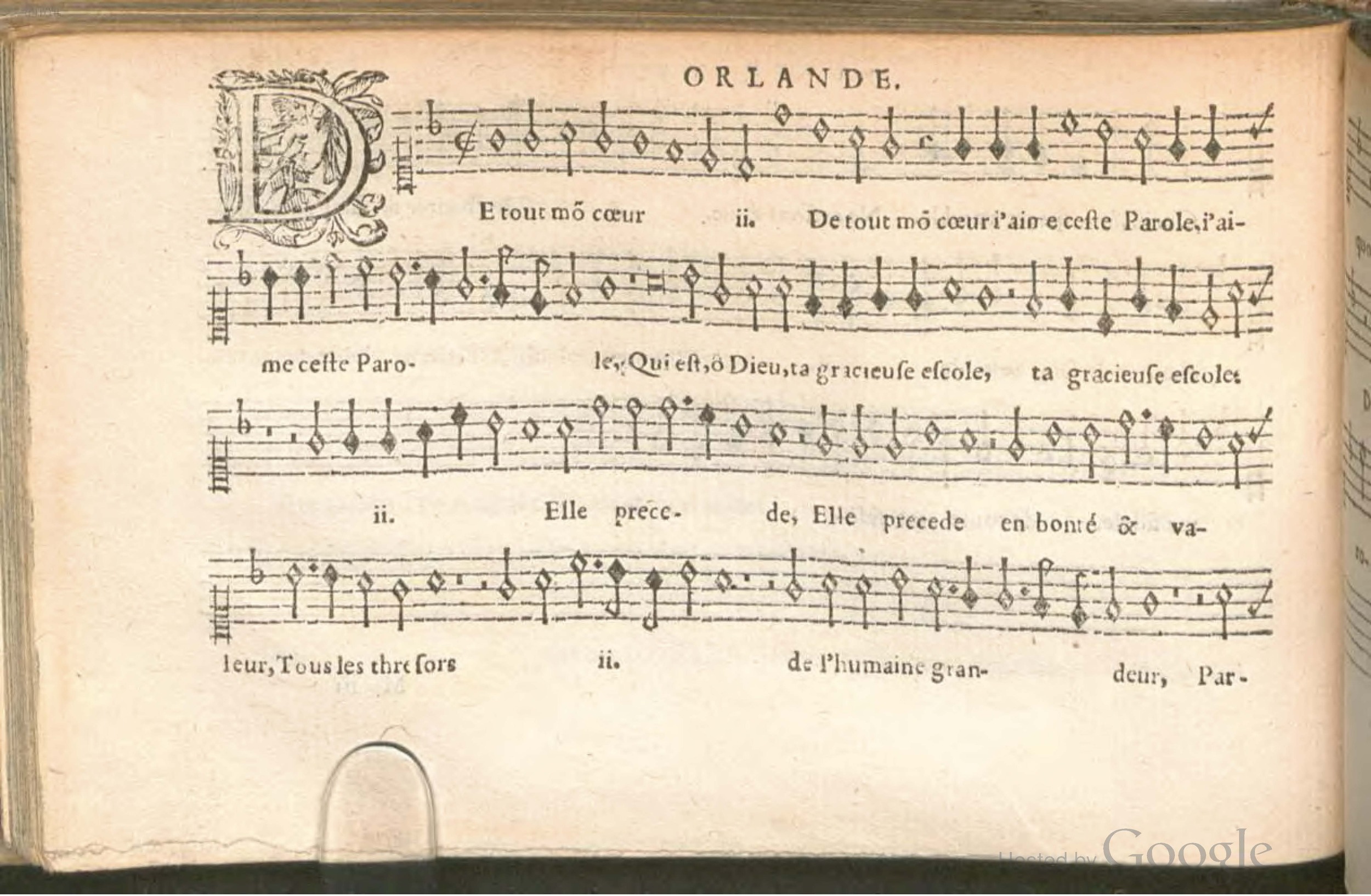 1576 - [Pierre de Saint-André] - Trésor de musique d’Orlande de Lassus Superius - BSB Munich