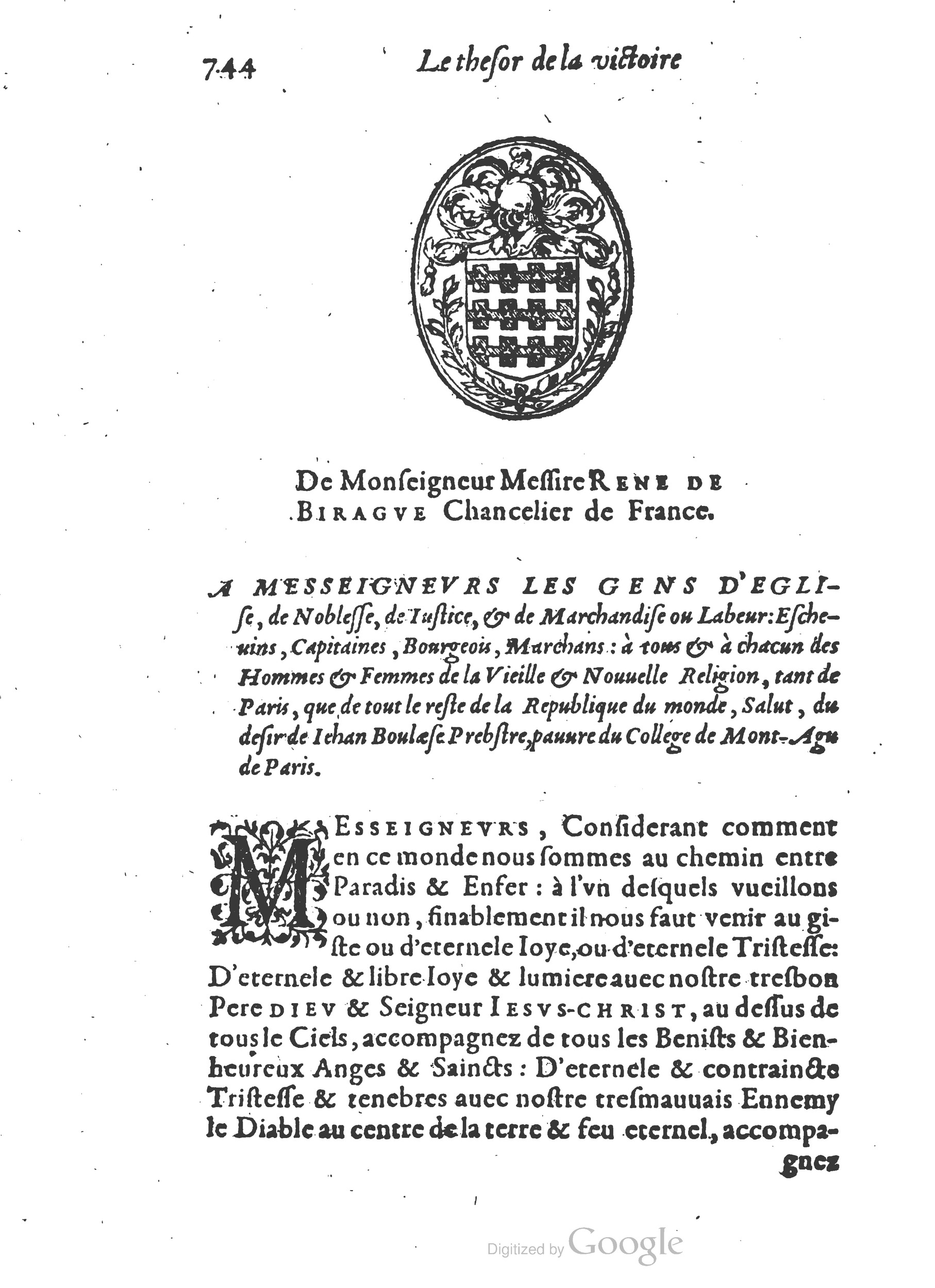 1578 - Nicolas Chesneau - Trésor et entière histoire de la triomphante victoire du corps de Dieu sur l’esprit malin - British Library 1578 - Nicolas Chesneau - Trésor et entière histoire de la triomphante victoire du corps de Dieu sur l’esprit malin - British Library