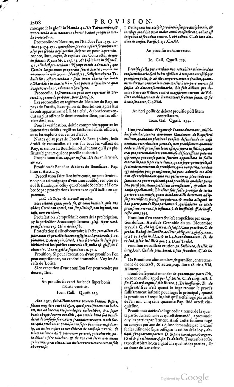 1629 - Veuve Nicolas Buon - Trésor du droit français (21754 T. 2) - BM Lyon