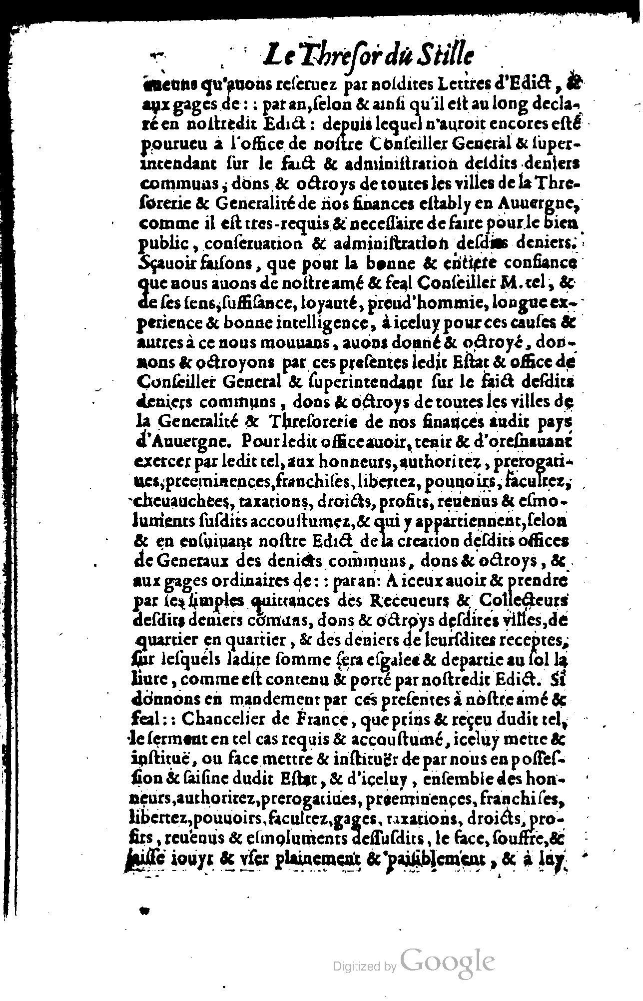 1614 - Jean Richer - Trésor du nouveau style et protocole de la chancellerie de France - BSB Munich