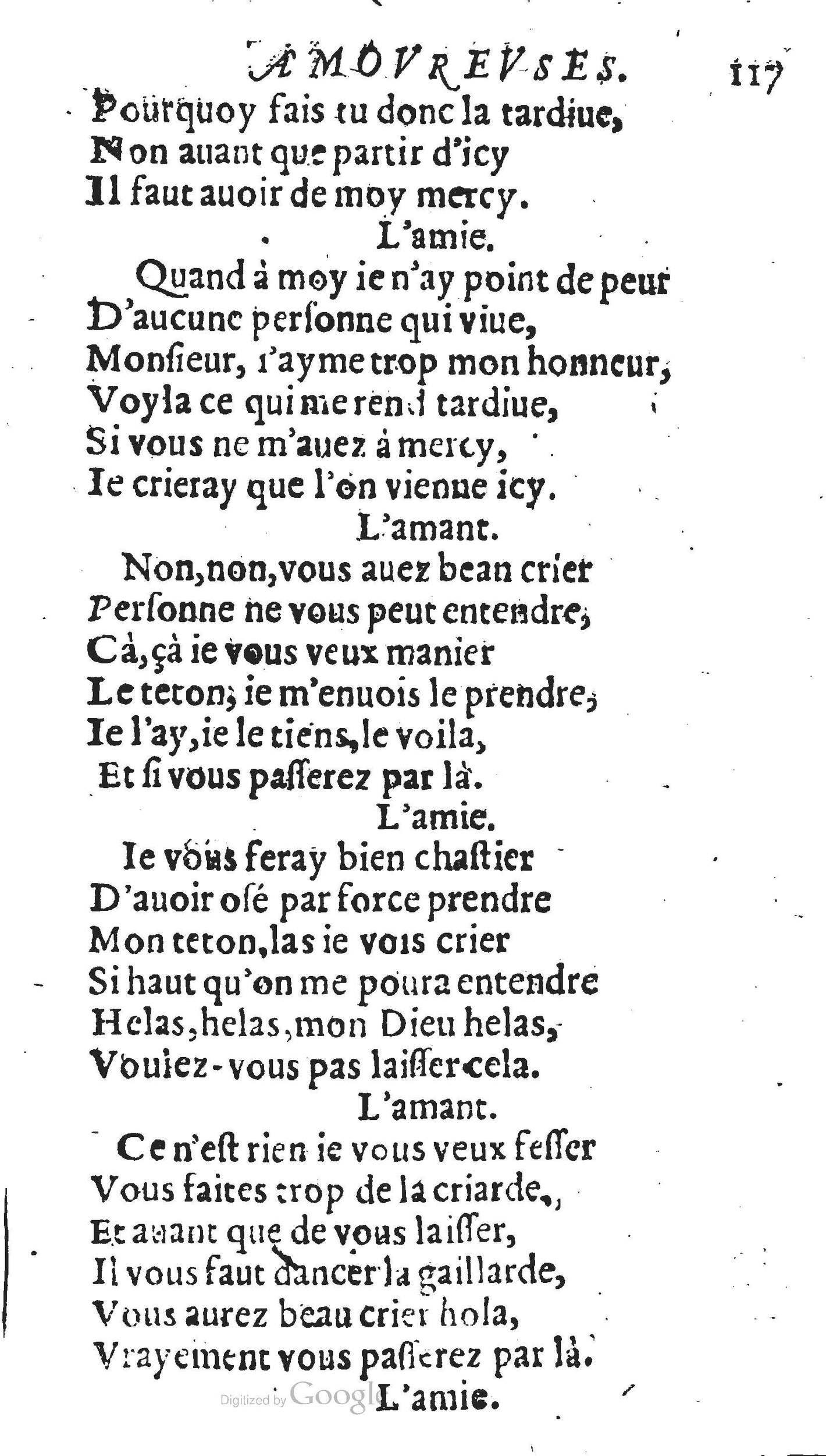 1606 - Théodore Reinsart - Trésor des chansons amoureuses recueillies des plus excellents airs de cour - Livre II - NK ČR Prague 1606 - Théodore Reinsart - Trésor des chansons amoureuses recueillies des plus excellents airs de cour - Livre II - NK ČR Prague
