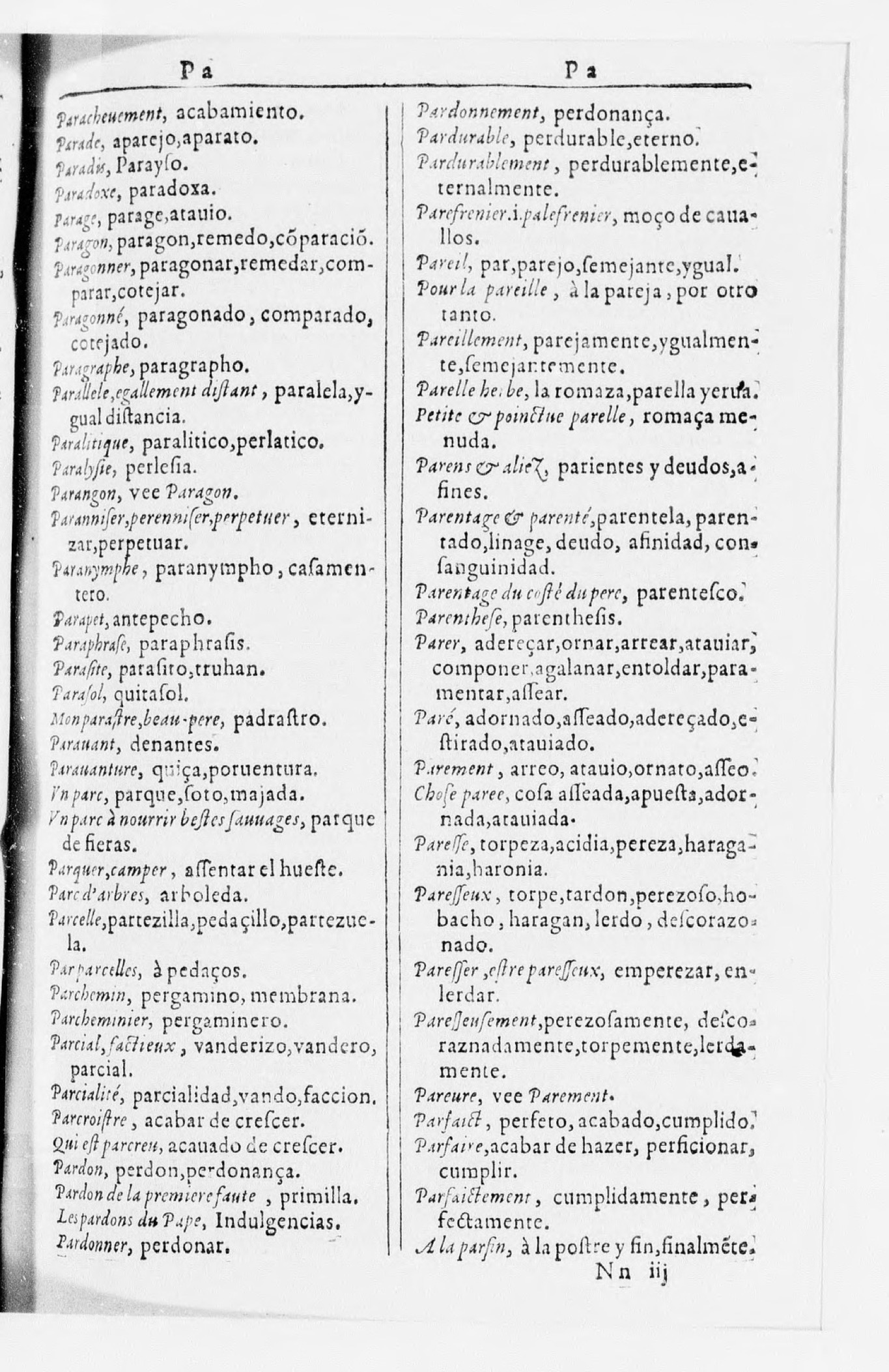 1616 - Veuve Marc Orry - Trésor des deux langues espagnole et française (Seconde partie) - BnF