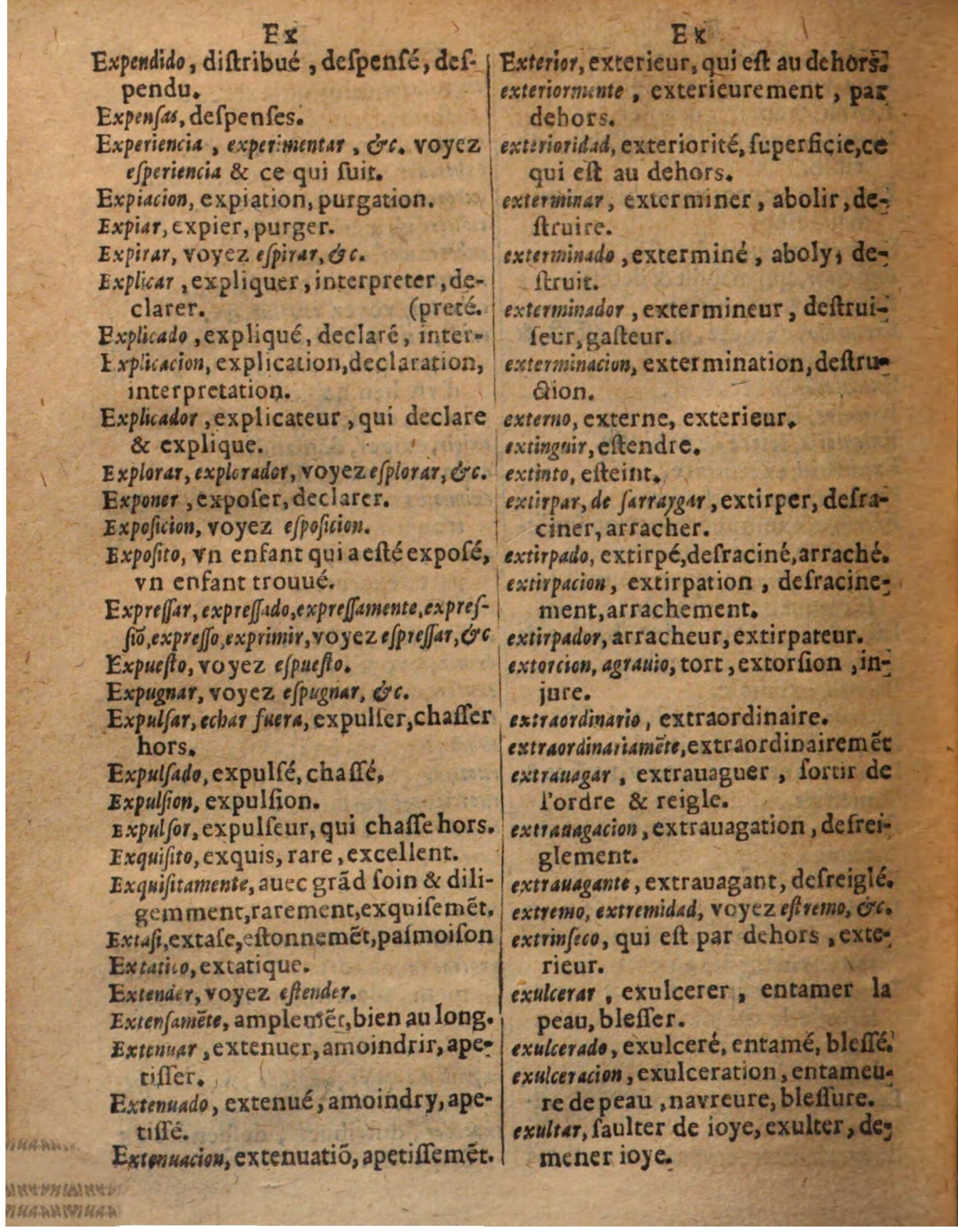 1625 - Hubert Antoine - Trésor des deux langues espagnole et française - Augsbourg