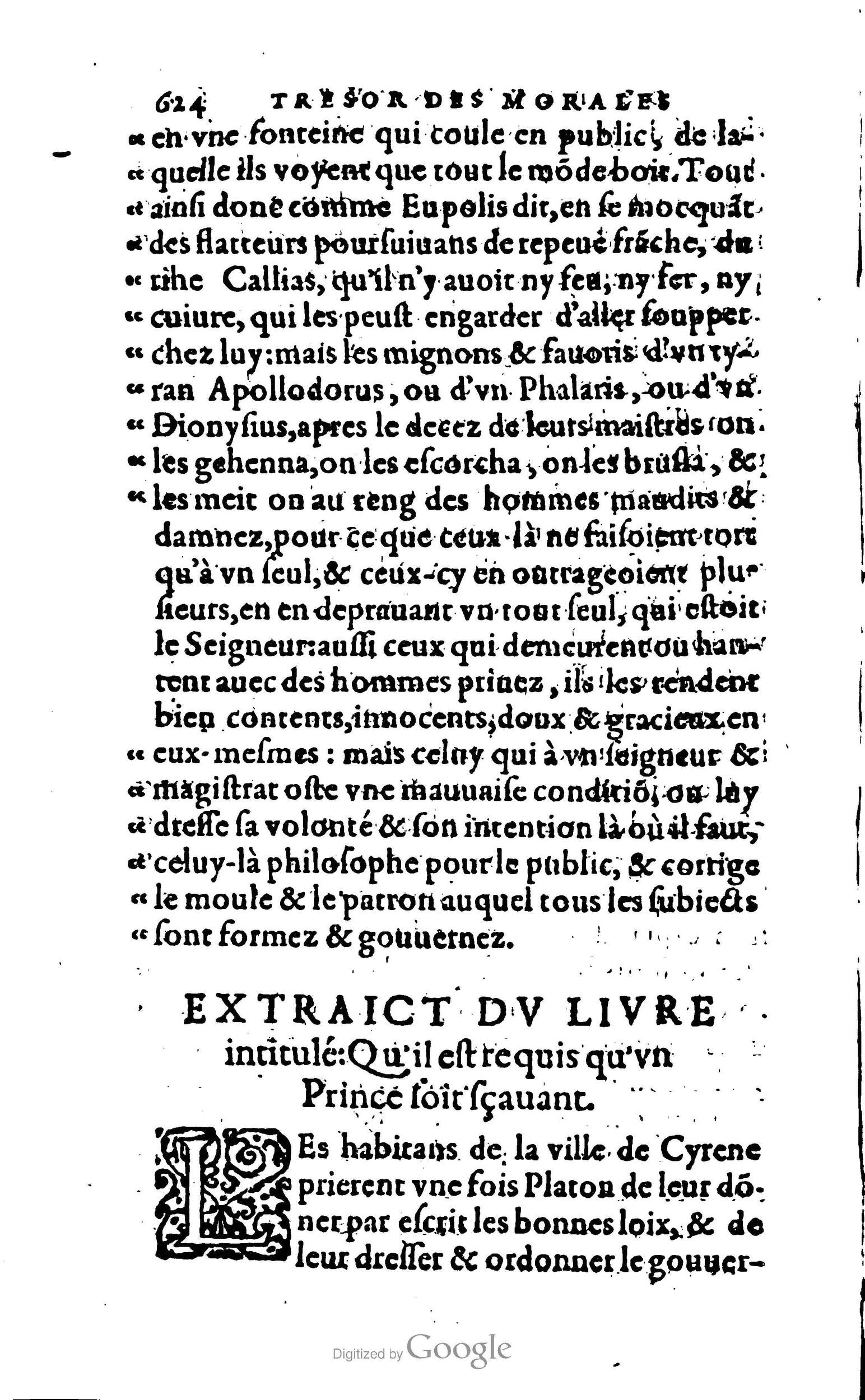 1578 - Jean Poupy - Trésor des morales de Plutarque - BSB Munich