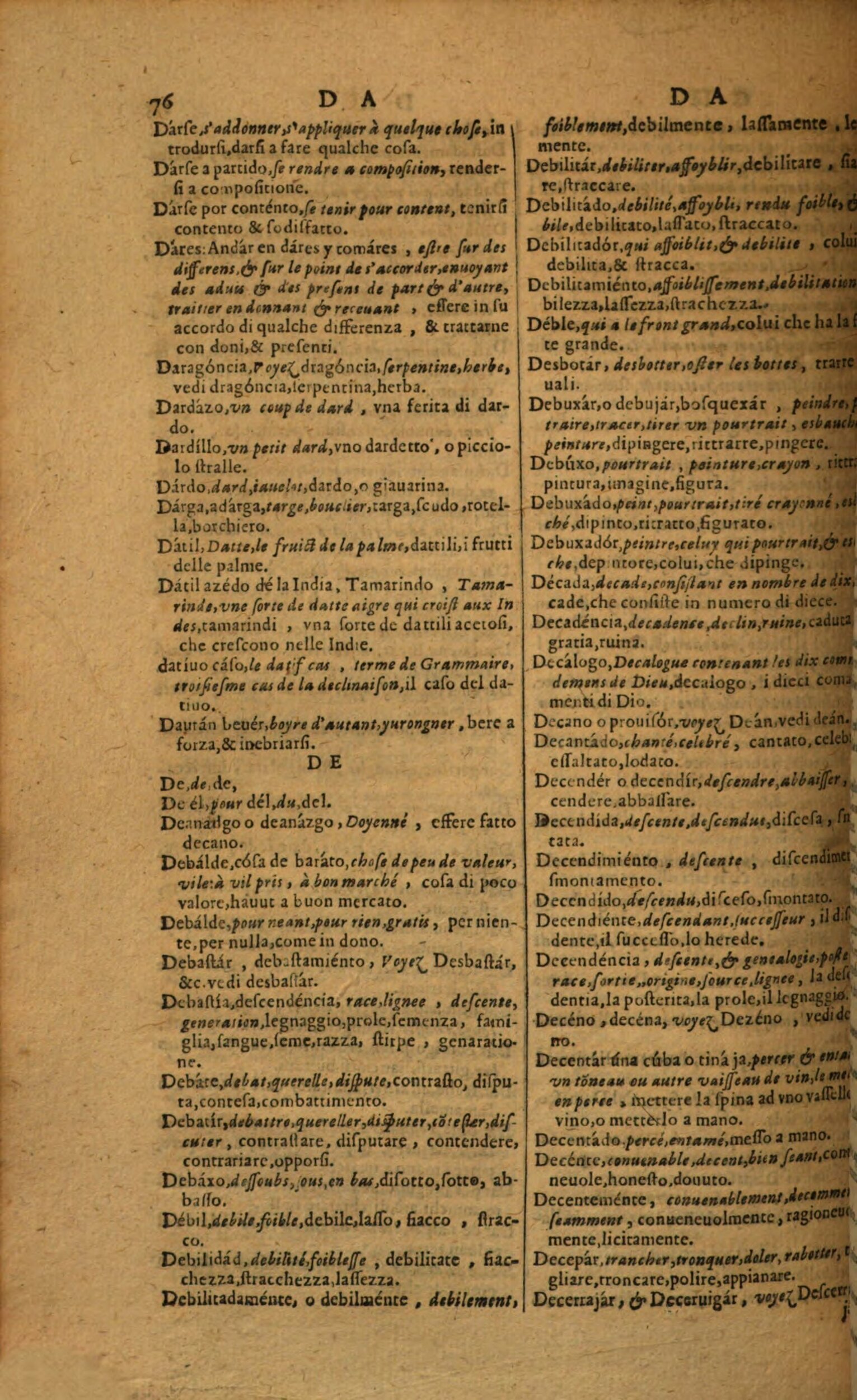1617 - Samuel Crespin - Trésor des trois langues espagnole, française et italienne (Première partie) - Regensburg