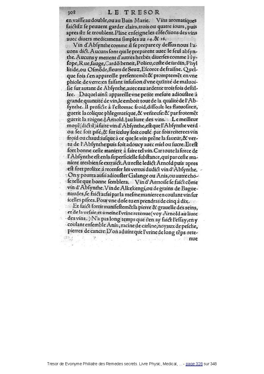 1555 - Balthazar Arnoullet - Trésor d’Évonyme Philiatre - Université Paris Cité