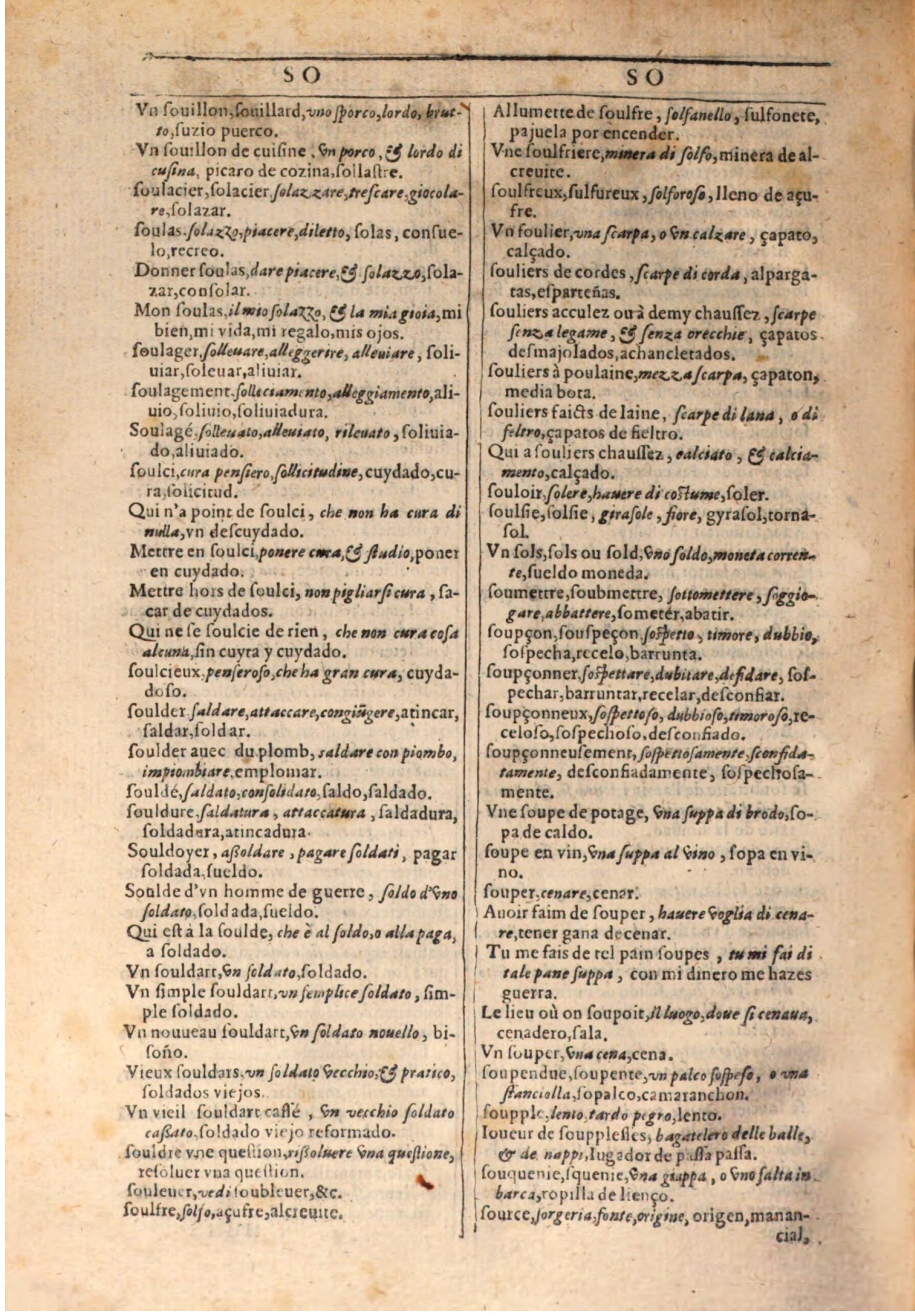 1609 - Philippe Albert et Alexandre Pernet - Trésor des trois langues française, italienne et espagnole (Seconde partie) - BSB Munich