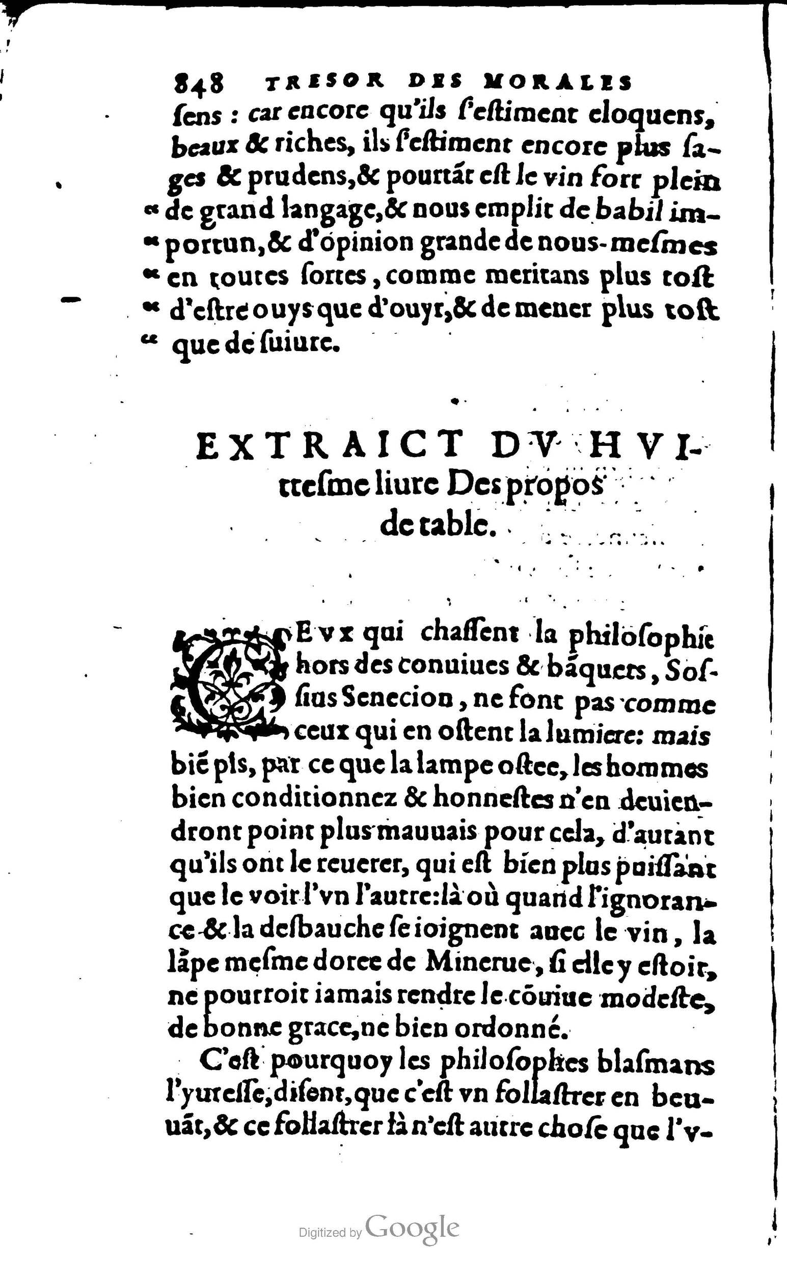 1578 - Jean Poupy - Trésor des morales de Plutarque - BSB Munich