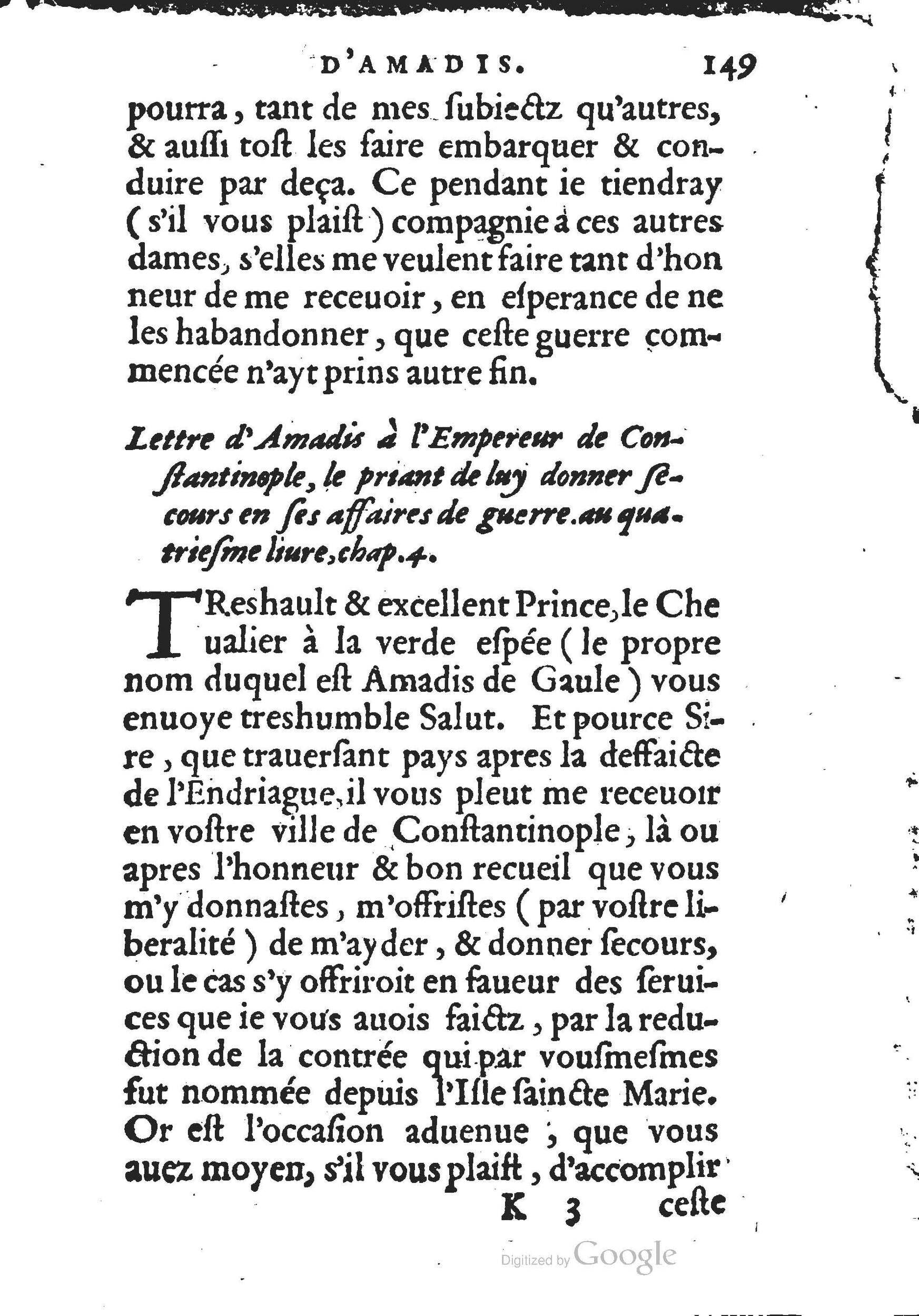 1560 - Jean d’Ogerolles et Gabriel Cotier Lyon - Trésor des Amadis - BSB Munich