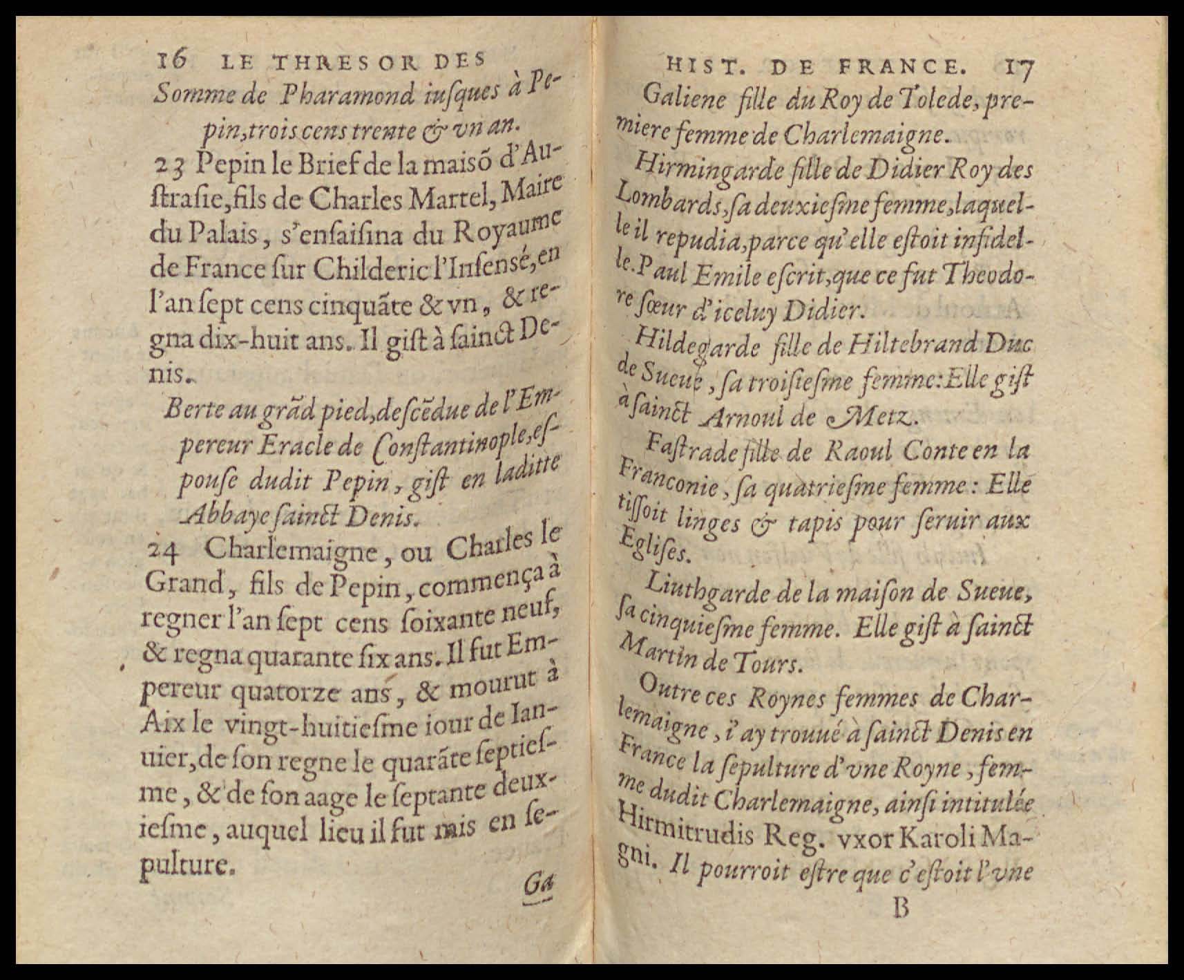 1597 - Claude Morillon et Benoît Rigaud - Trésor des histoires de France - Universität Erfurt