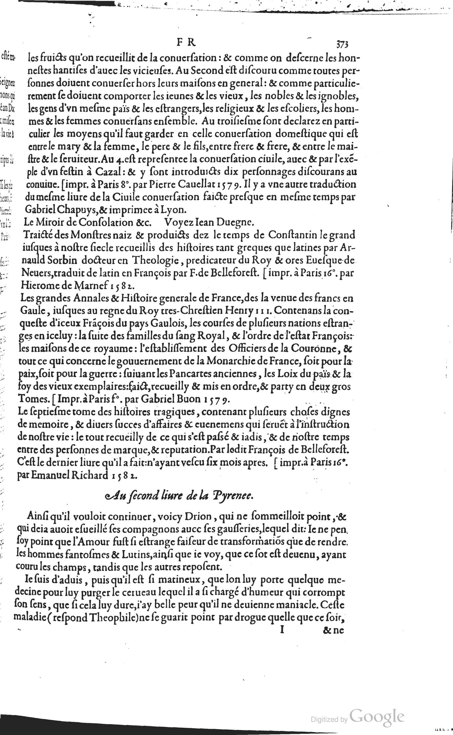 1585 - Barthélemy Honorat - Bibliothèques françaises - BSB Munich