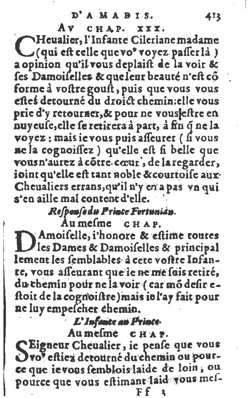 1582 - Jean Huguetan - Trésor des Amadis T. 1 - BM Lyon