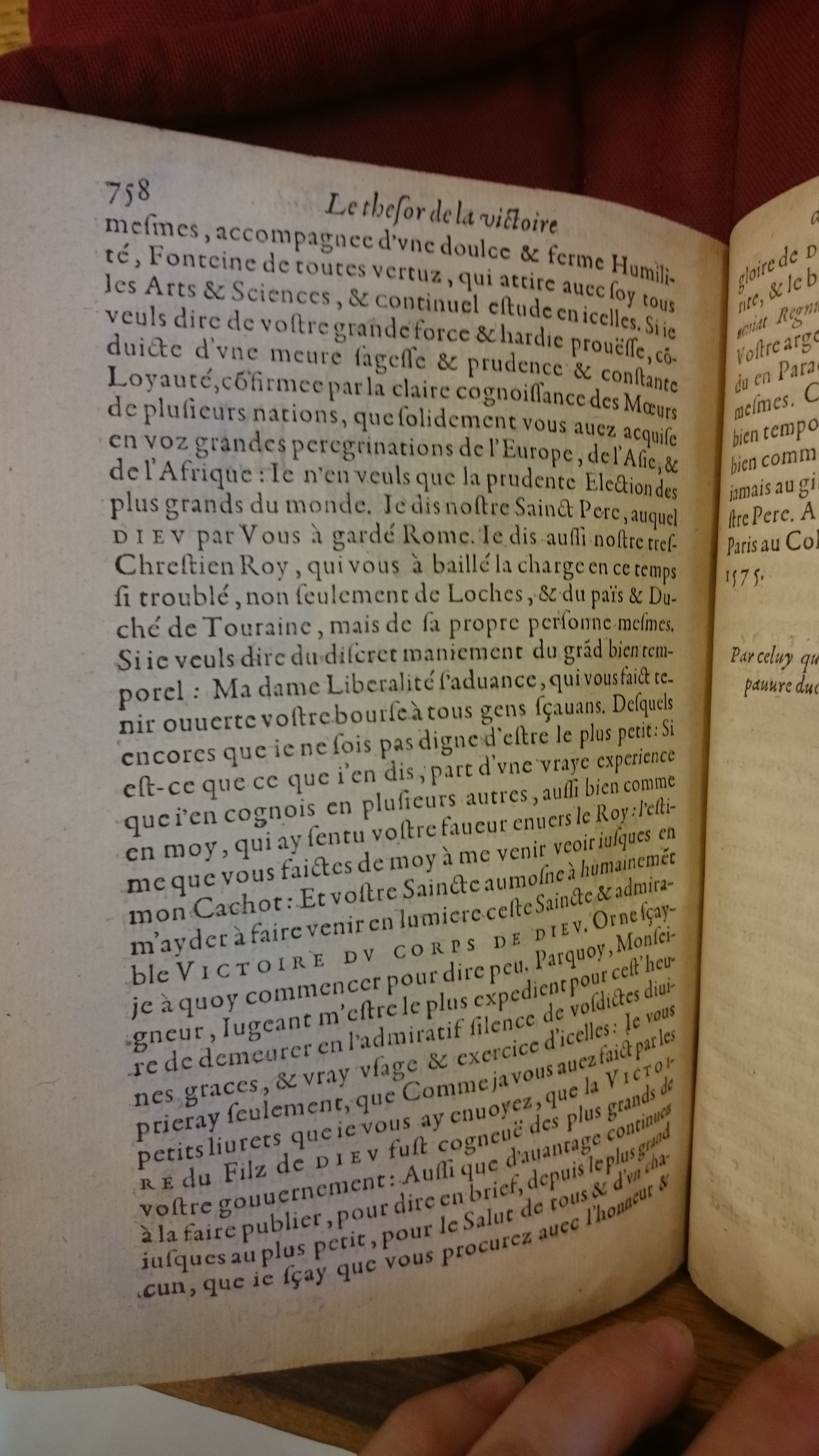 1578 - Nicolas Chesneau - Trésor et entière histoire de la triomphante victoire du corps de Dieu sur l’esprit malin - BM Lyon