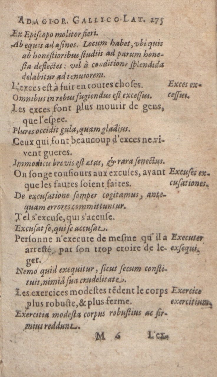 1612 - Dominicus Custos - Trésor des proverbes français  - Bibliopol-Olomuc