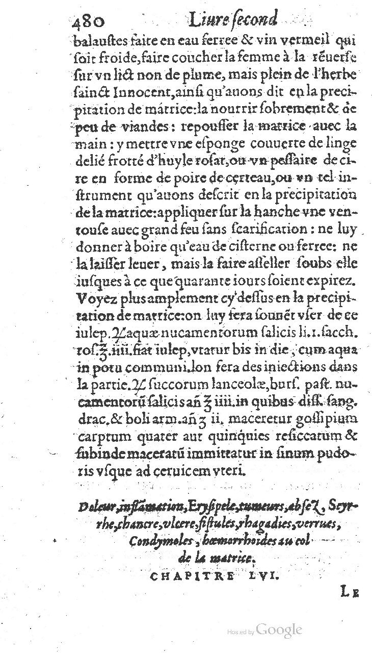 1585 - Jacques du Puis - Trésor des remèdes secrets pour les maladies des femmes - BnF