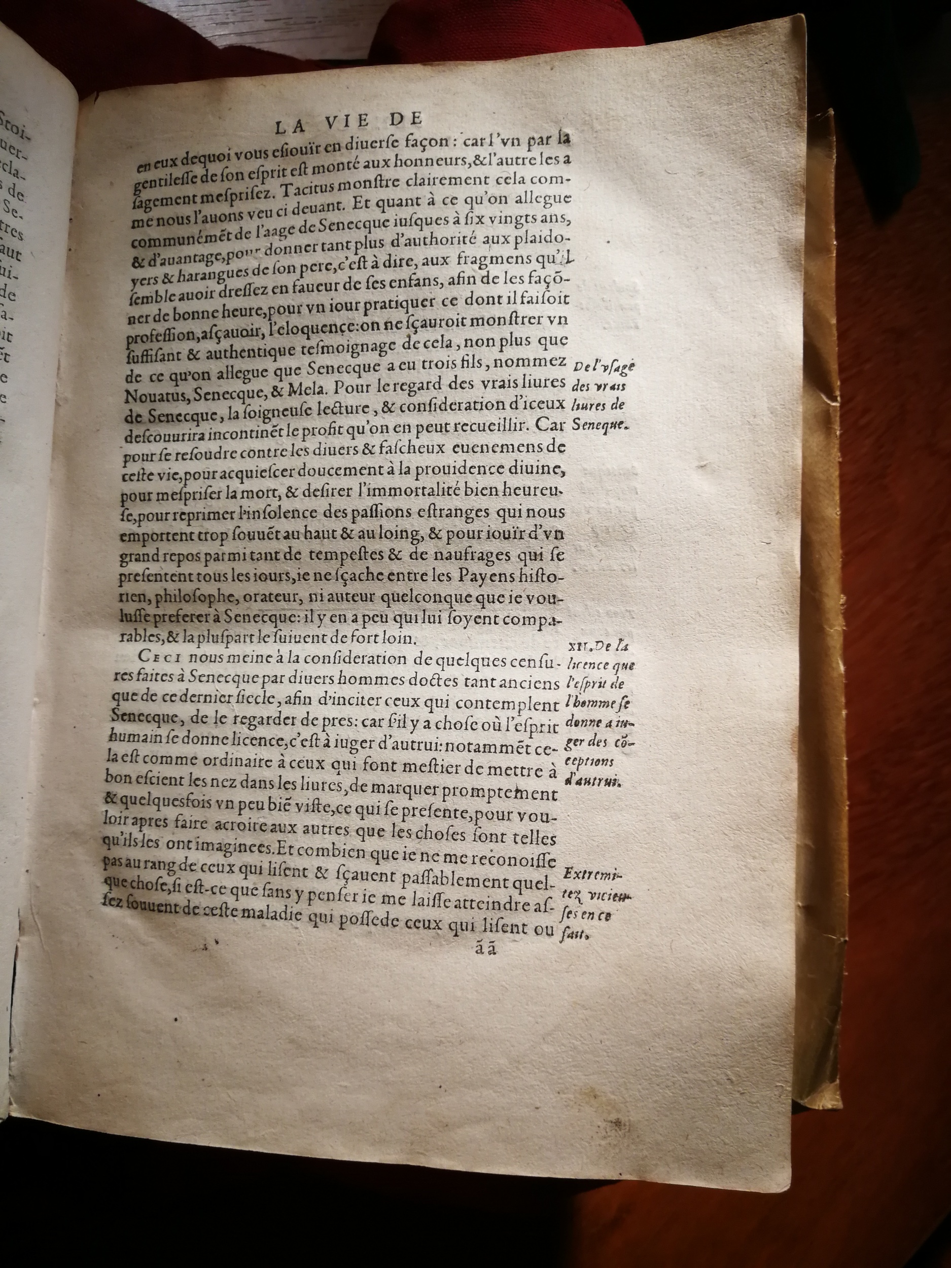 1595 - Jean Houzé - Œuvres morales et mêlées de Sénèque, Trésor de philosophie morale - T. 1 - BnF