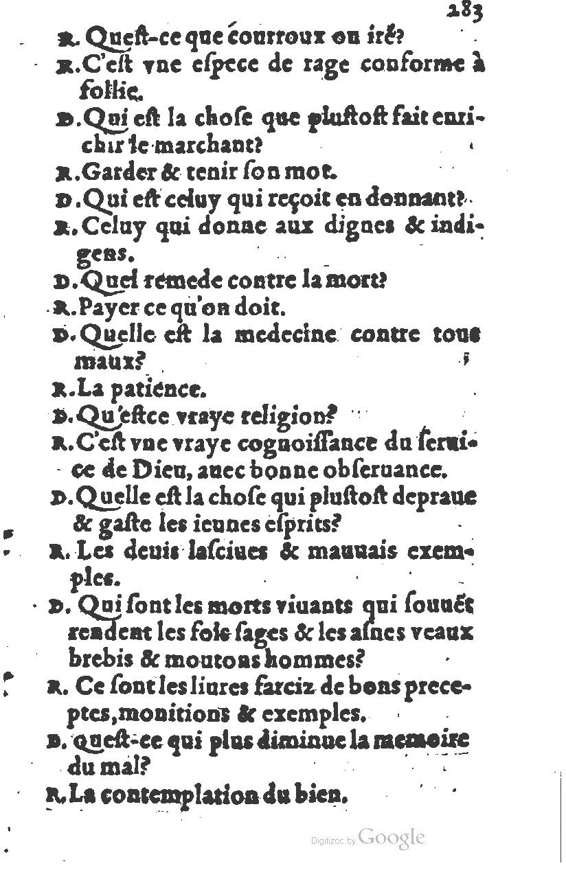 1581 - Nicolas Bonfons  - Trésor des sentences dorées - Princeton
