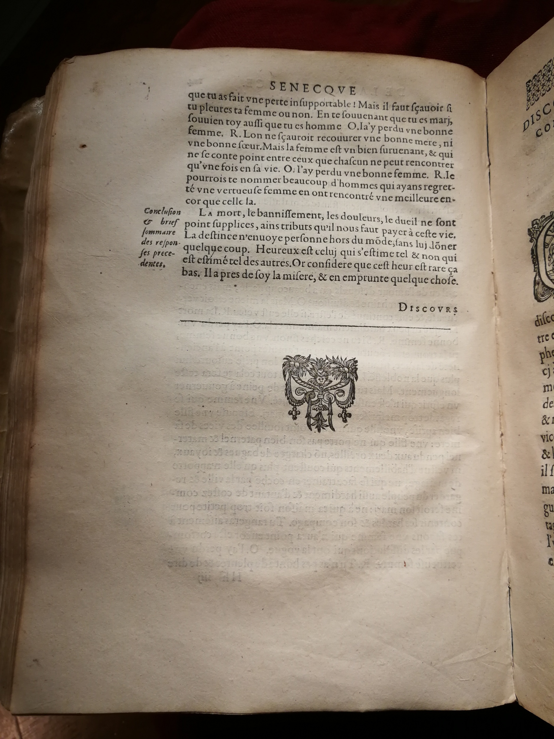1595 - Jean Houzé - Œuvres morales et mêlées de Sénèque, Trésor de philosophie morale - T. 1 - BnF