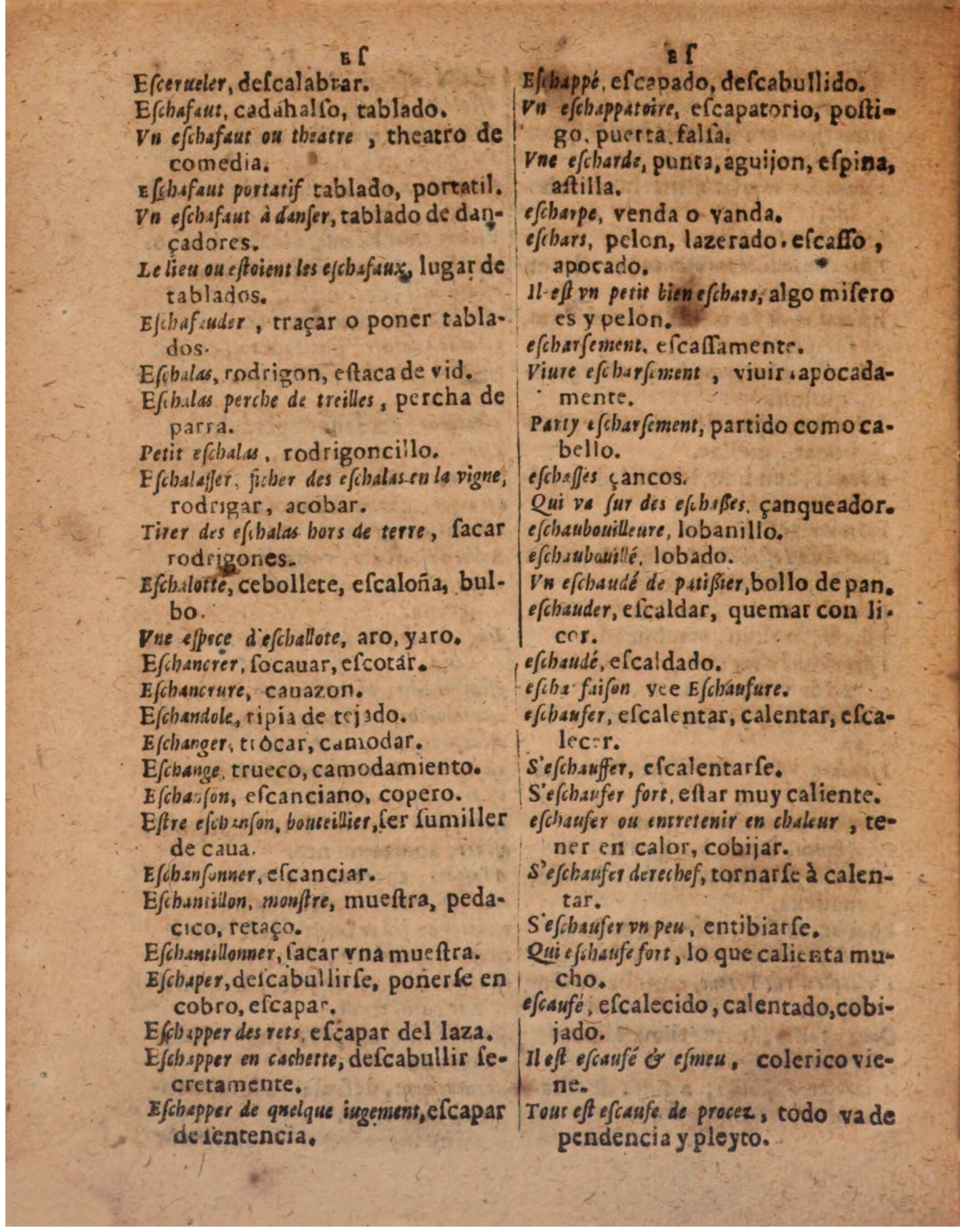 1624 - Hubert Antoine - Trésor des deux langues espagnole et française (Seconde partie) - BSB Munich