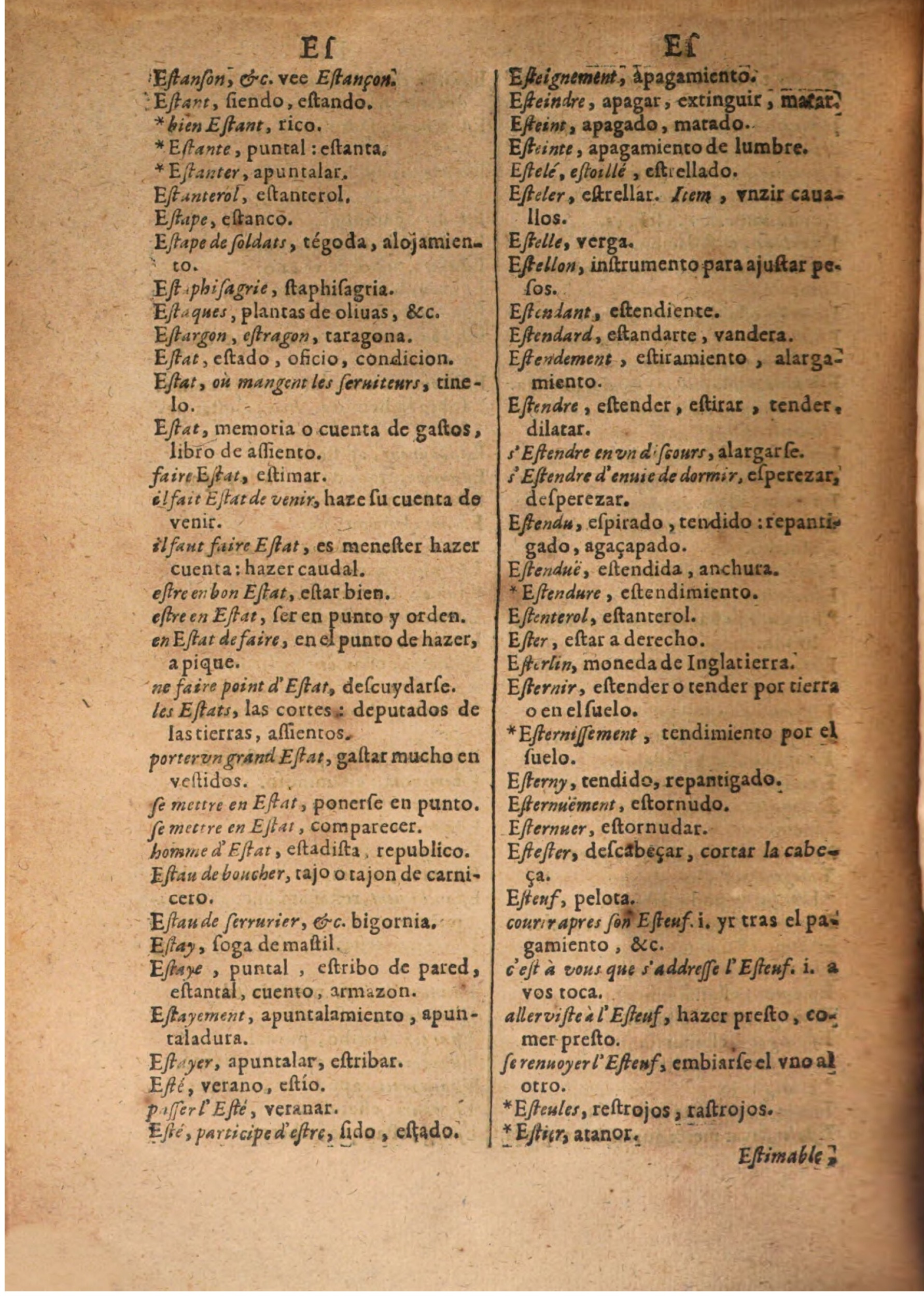 1645 - A. de Sommaville et A. Courbé - Trésor des deux langues espagnole et française (Seconde partie) - BSB Munich 1645 - A. de Sommaville et A. Courbé - Trésor des deux langues espagnole et française (Seconde partie) - BSB Munich