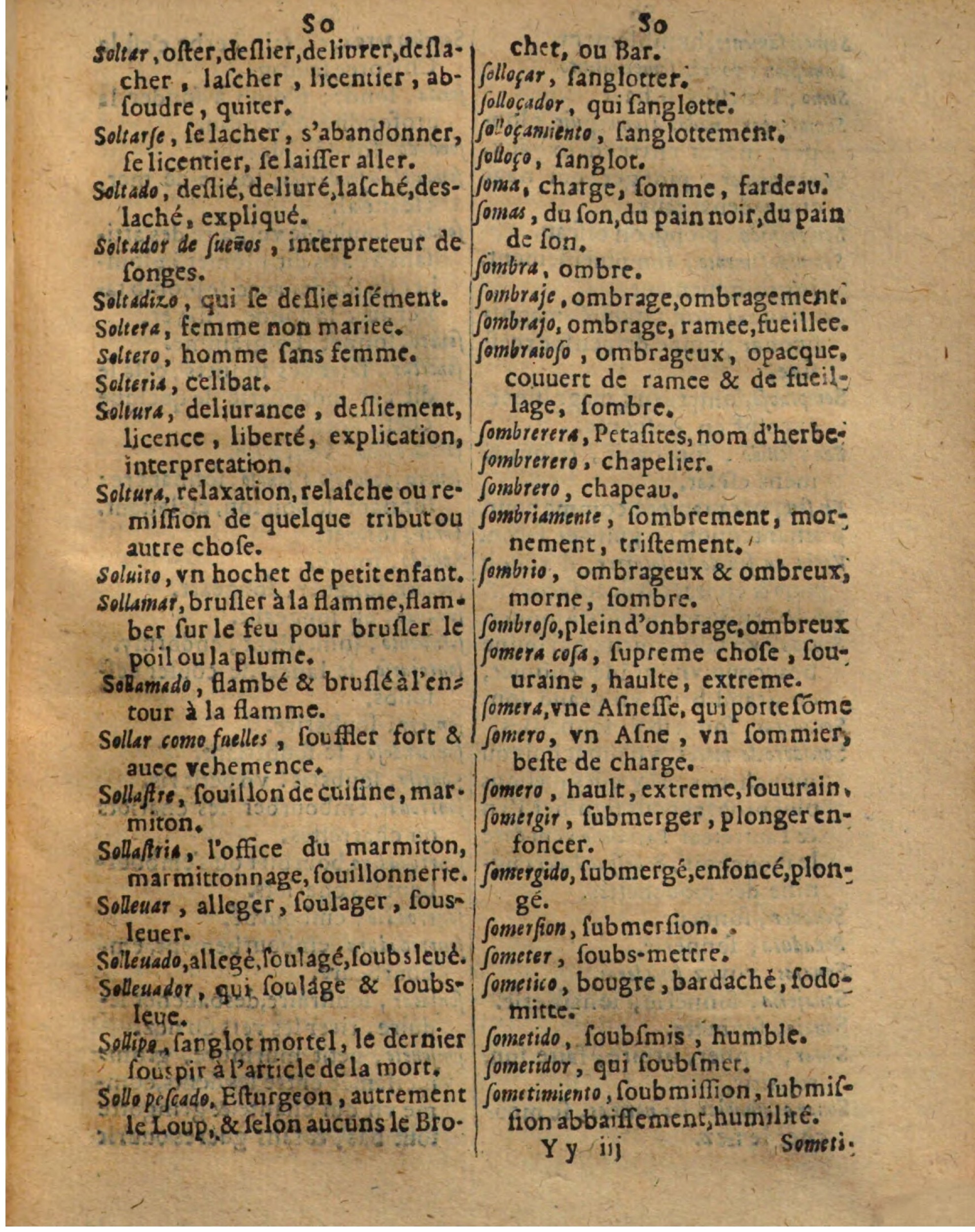 1625 - Hubert Antoine - Trésor des deux langues espagnole et française - Augsbourg