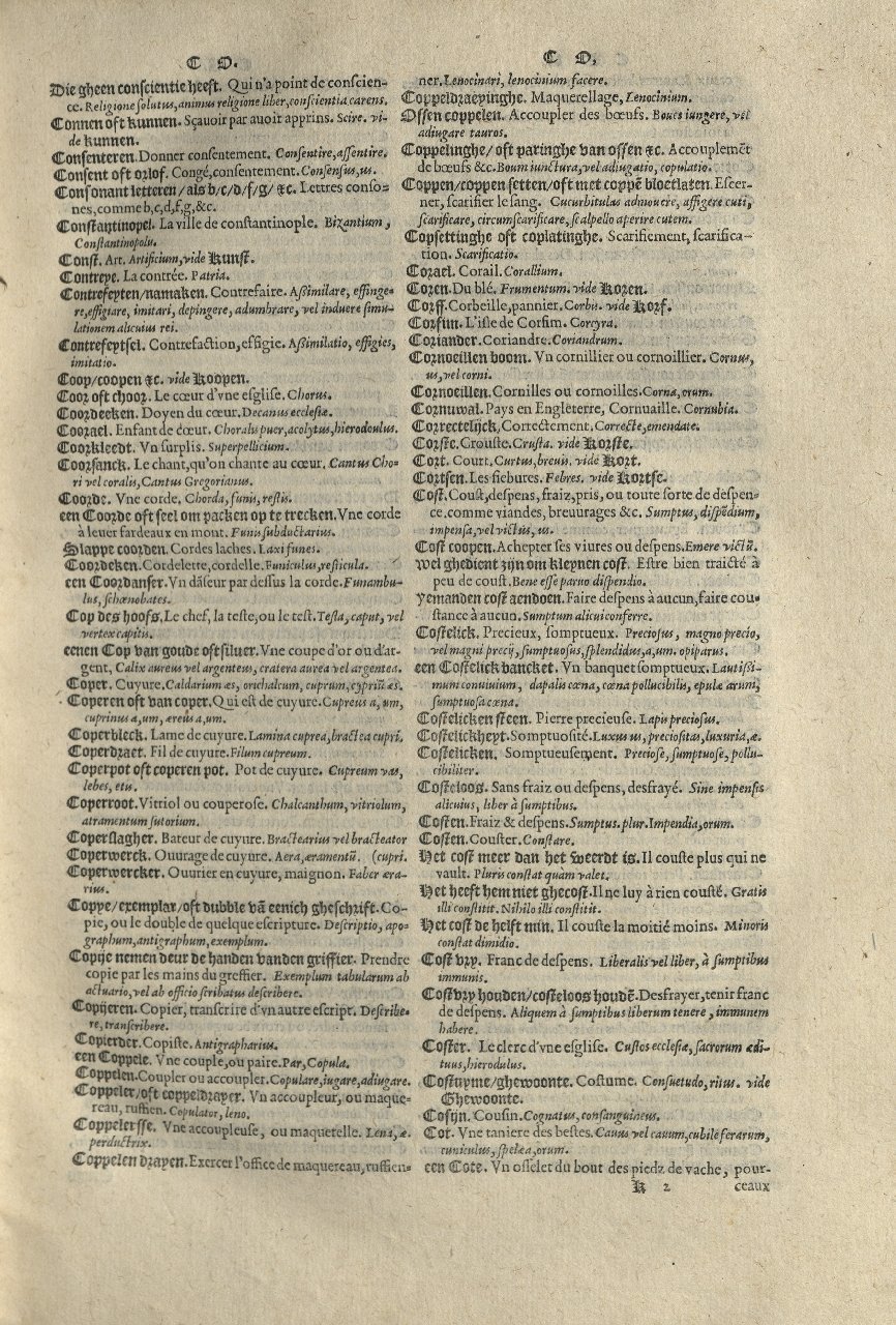 1573 - Christophe Plantin - Trésor du langage bas-allemand - Greifswald