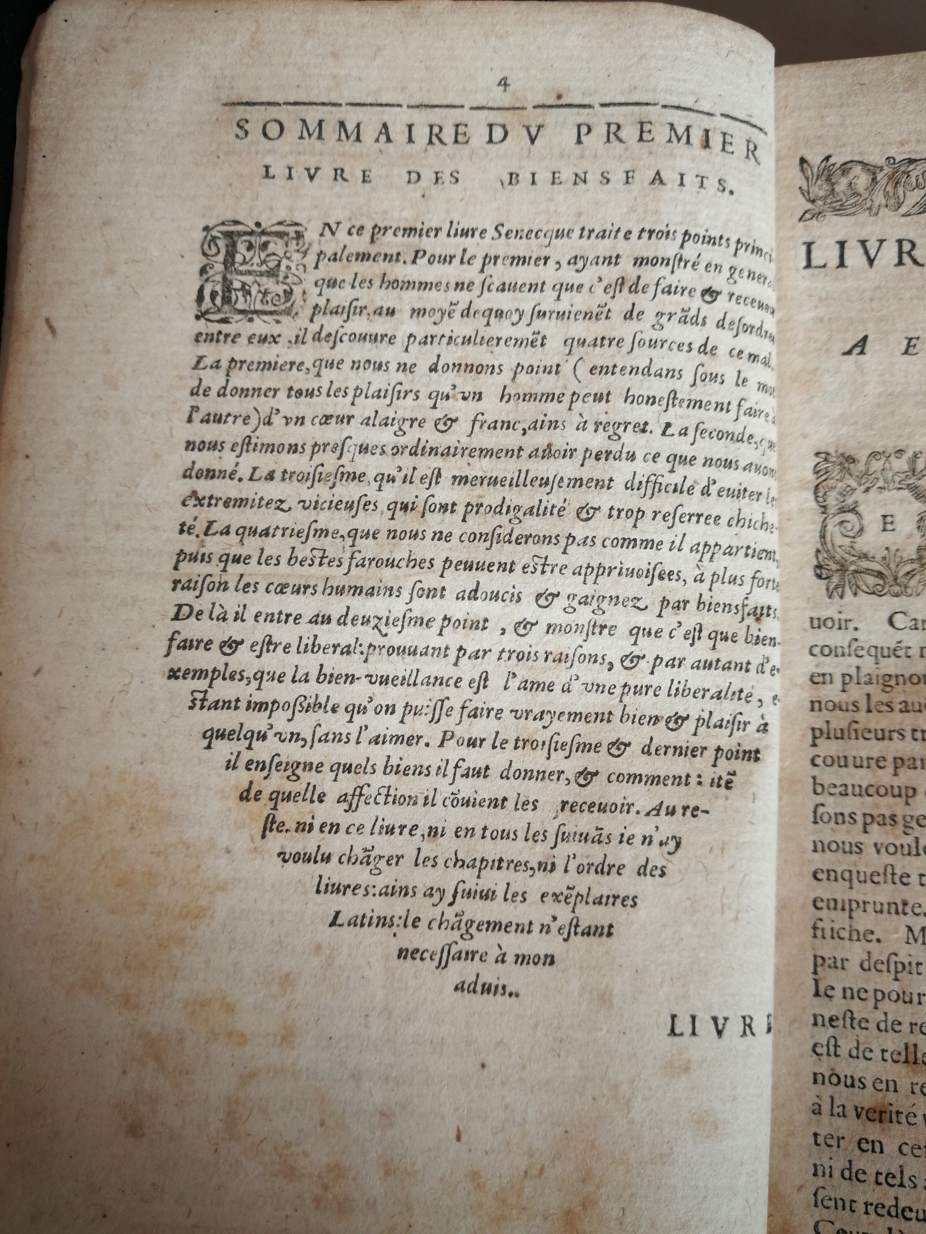 1606 - Jean Arnaud - Œuvres morales et mêlées de Sénèque, Trésor de philosophie morale - BM Marseille