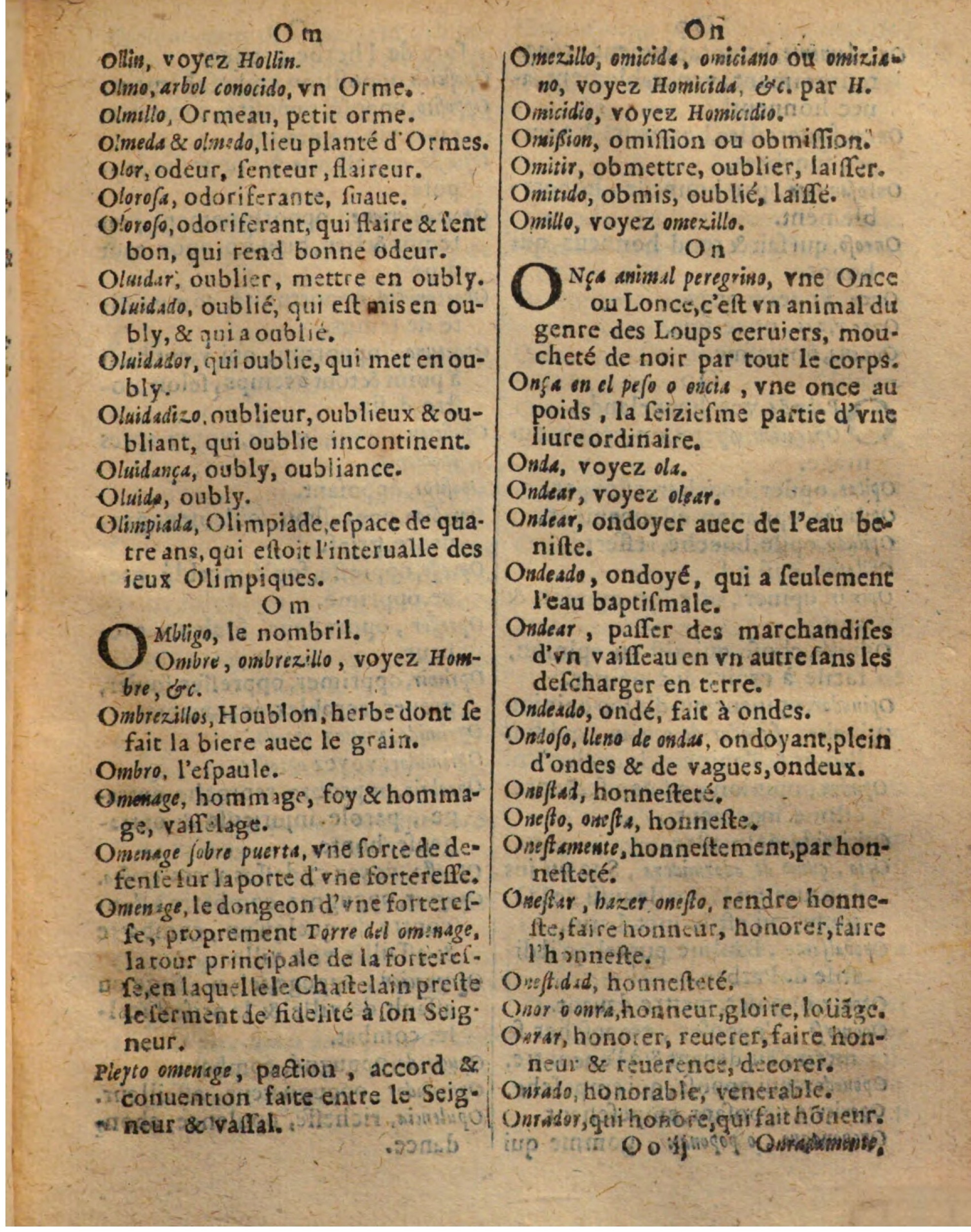 1625 - Hubert Antoine - Trésor des deux langues espagnole et française - Augsbourg