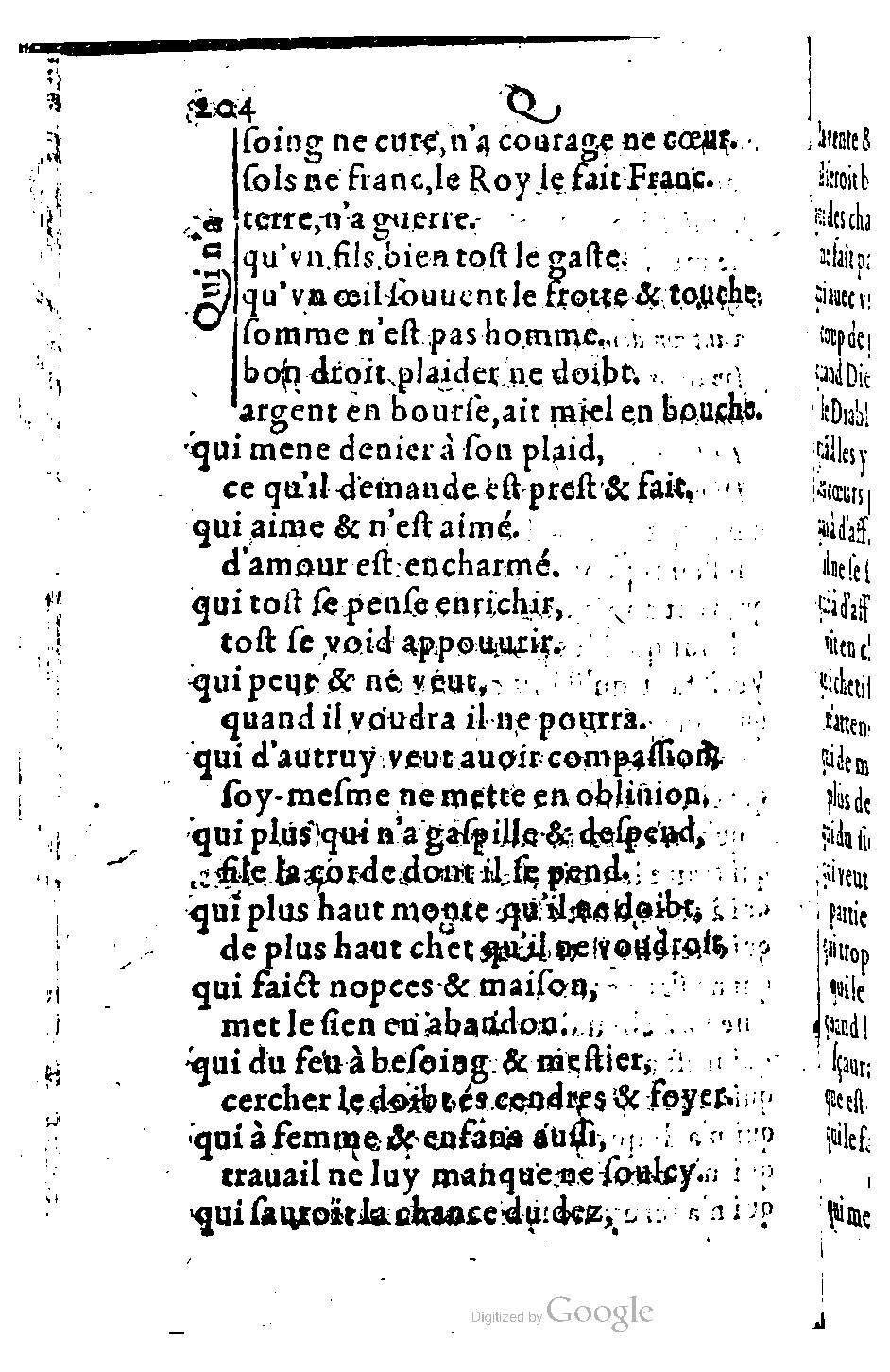 1582 - Nicolas Bonfons - Trésor des sentences dorées - BM Lyon