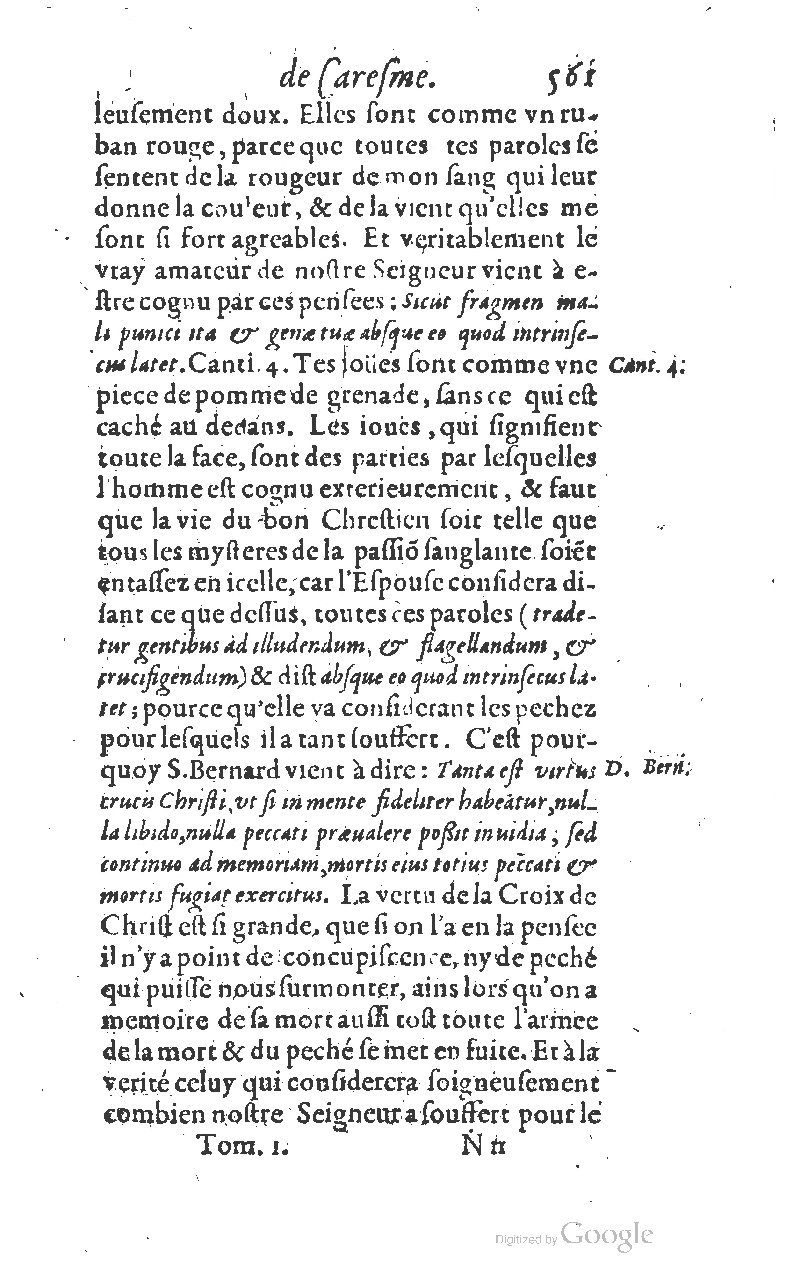 1607 - Nicolas Du Fossé - Trésor quadragésimal - T 01 - BM Lyon