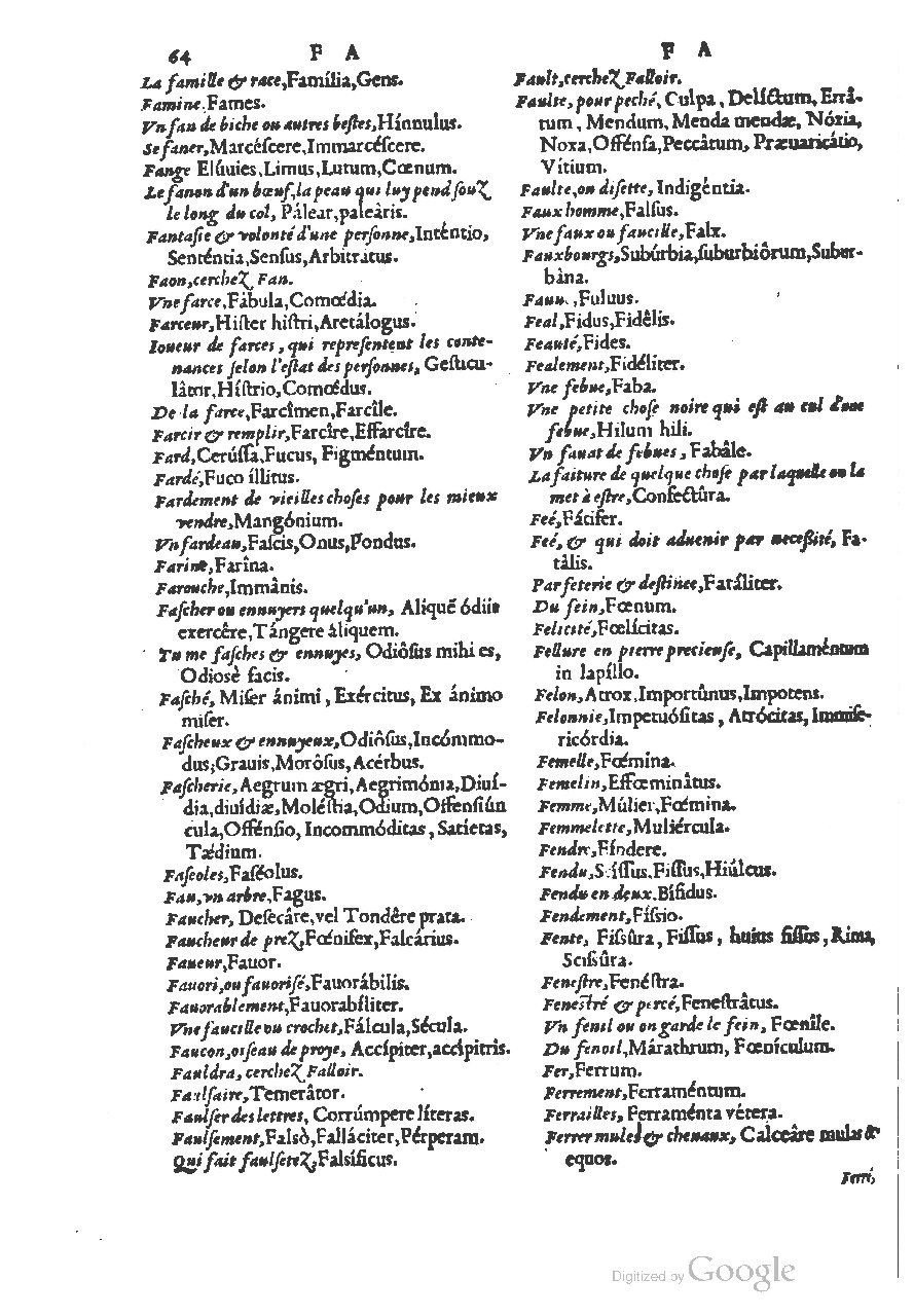 1558 - Guillaume Rouillé - Trésor des mots et traits français - BSB Munich