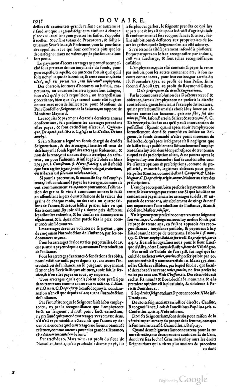 1629 - Veuve Nicolas Buon - Trésor du droit français (29620 T. 1) - BM Lyon